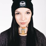Motte Beanie - schwarz