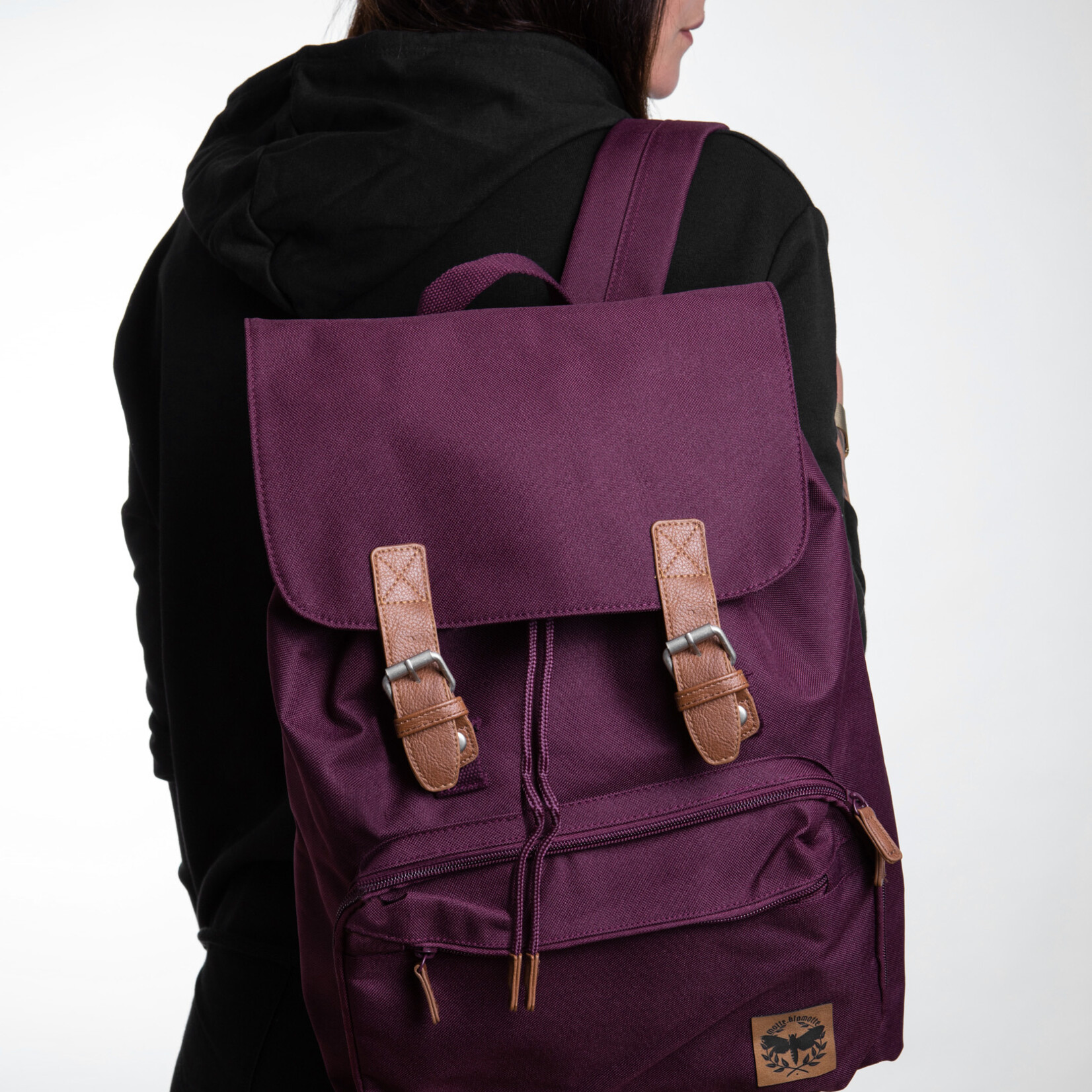 Motte Laptop Rucksack - burgundy