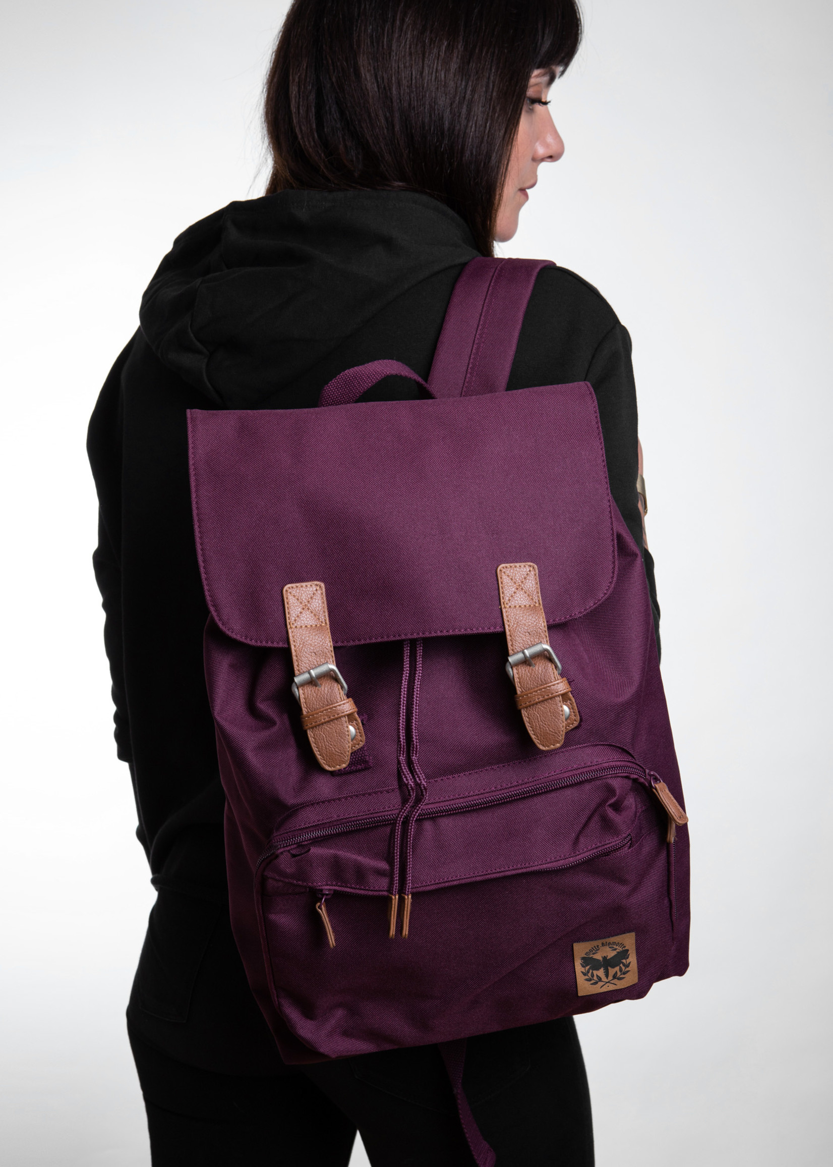 Motte Laptop Rucksack - burgunder