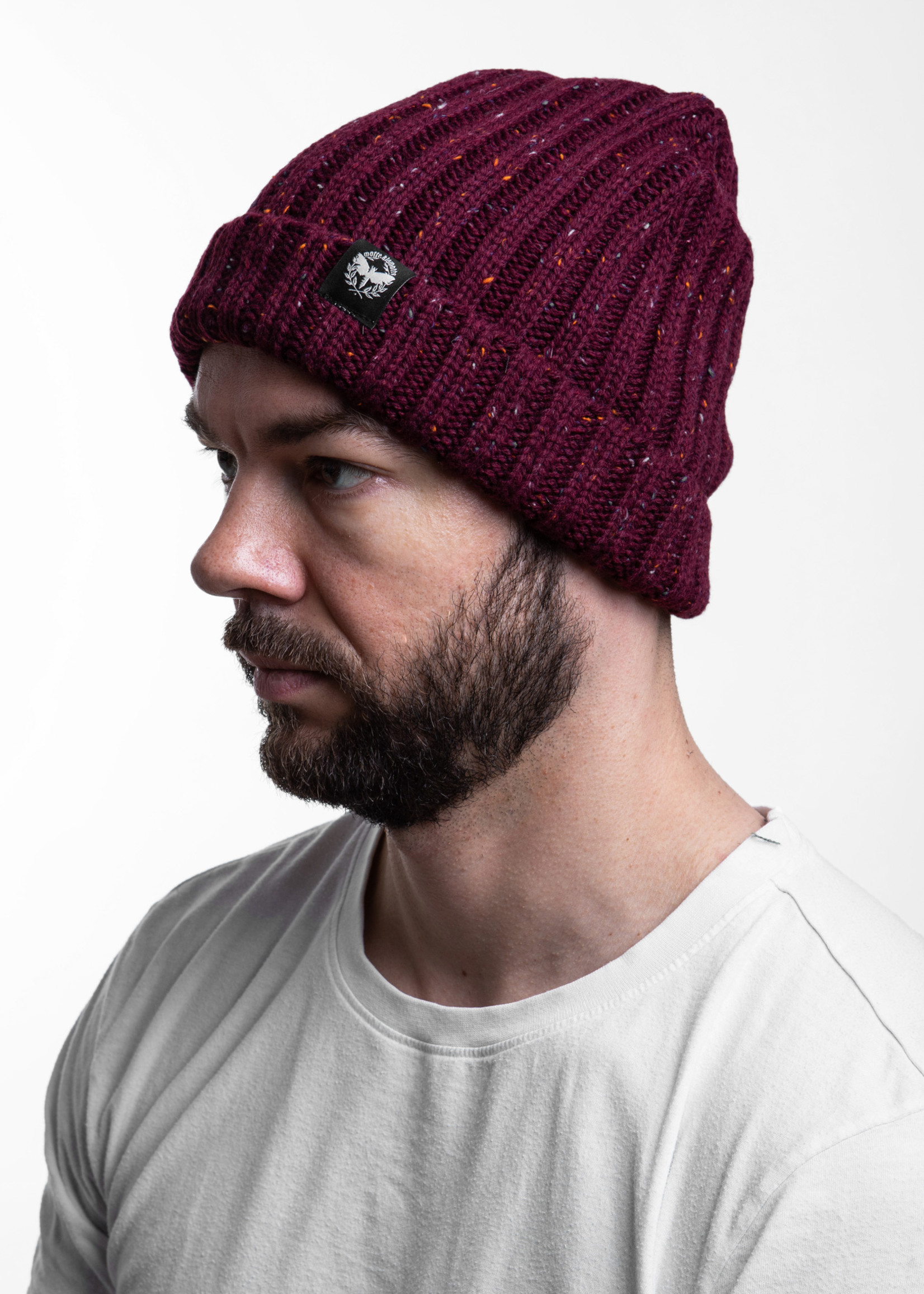 Motte Beanie -bordeaux -dotted