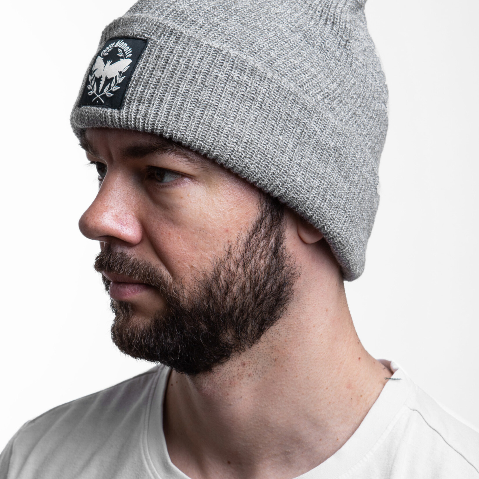 Motte Beanie hellgrau