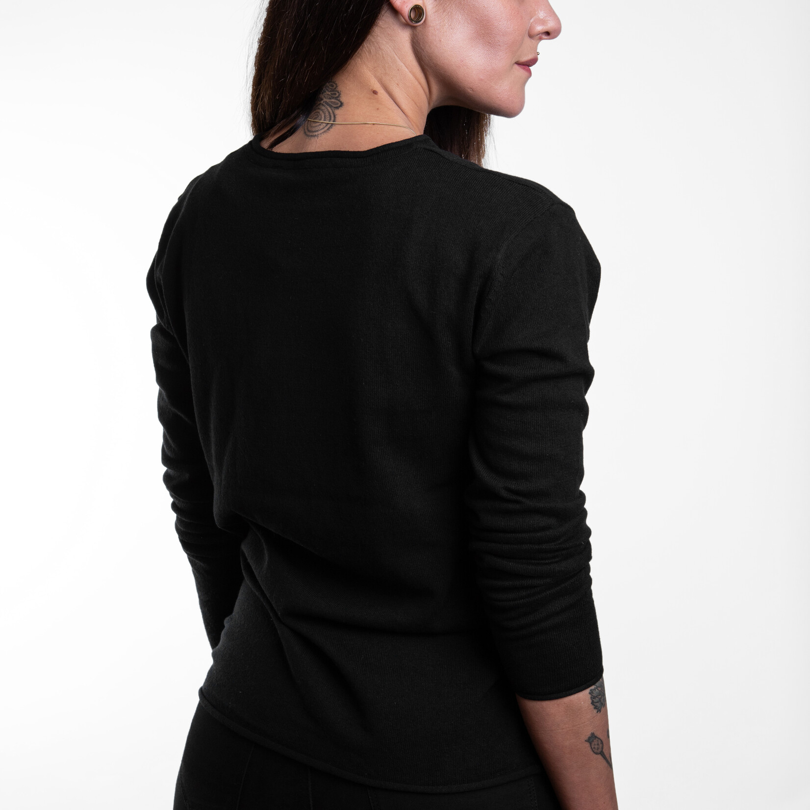 Strick Sweater -fein -schwarz