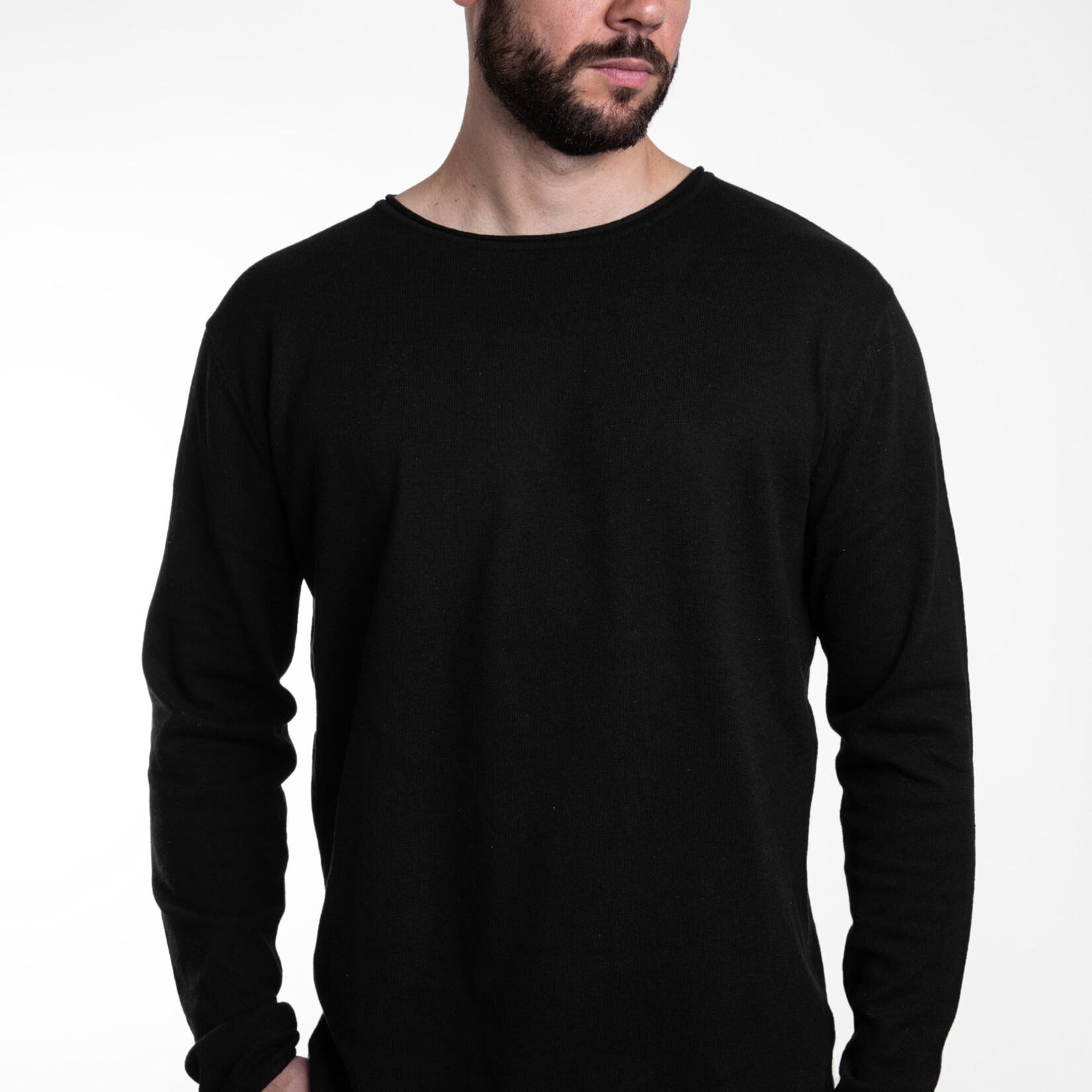 Strick Sweater -fein -schwarz