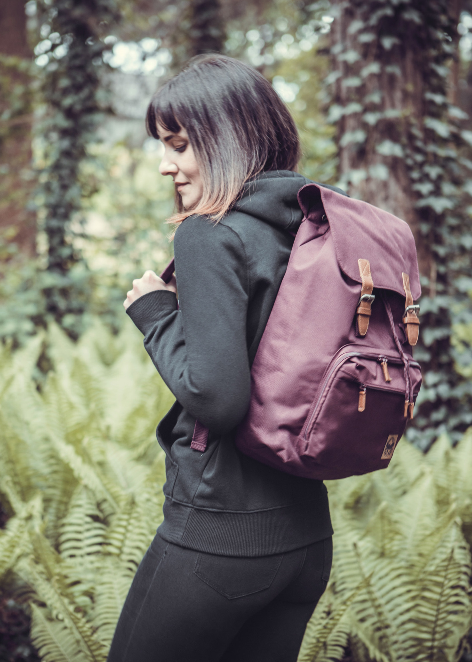 Motte Laptop Rucksack - burgunder