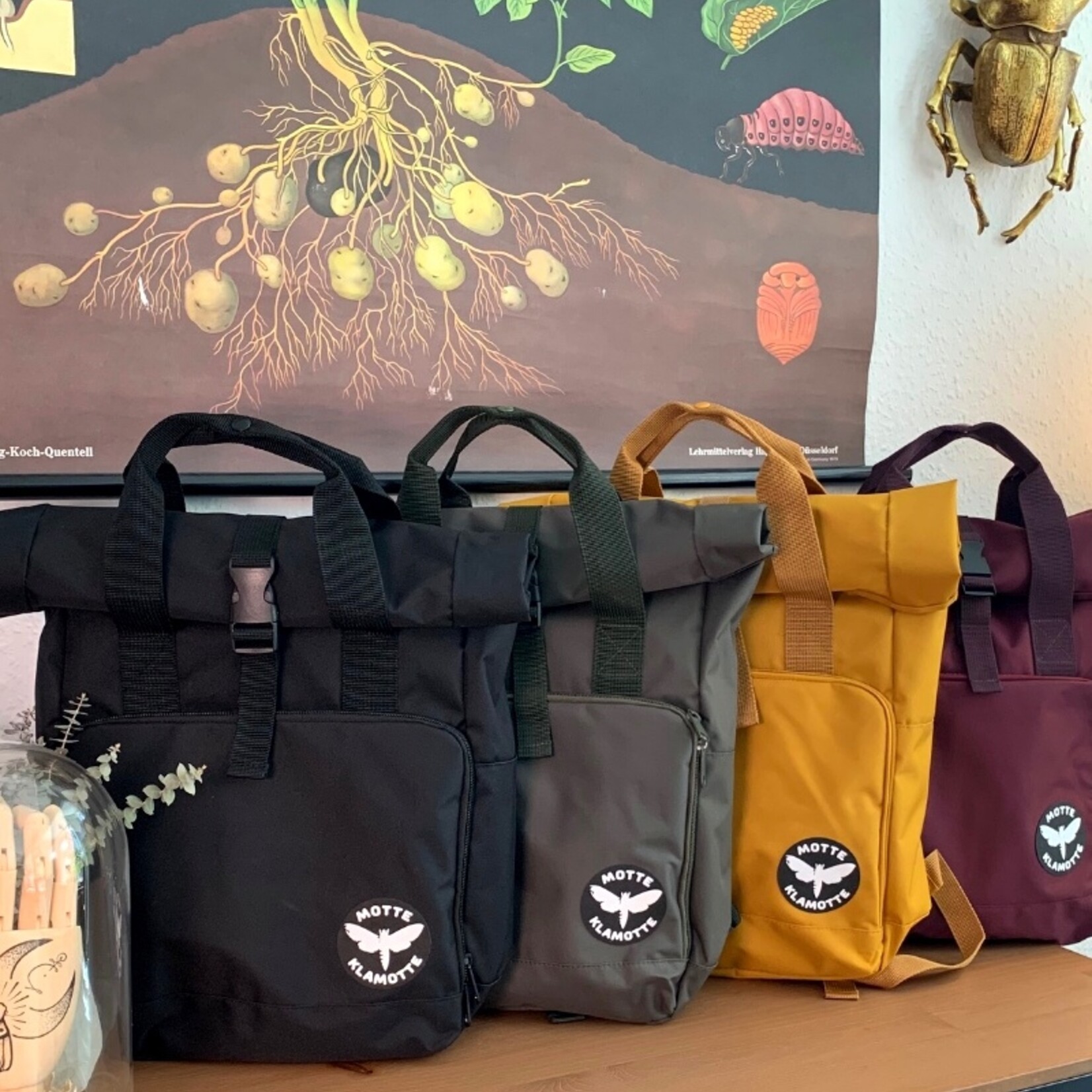 Urban Daypack Rolled-Top -burgunder