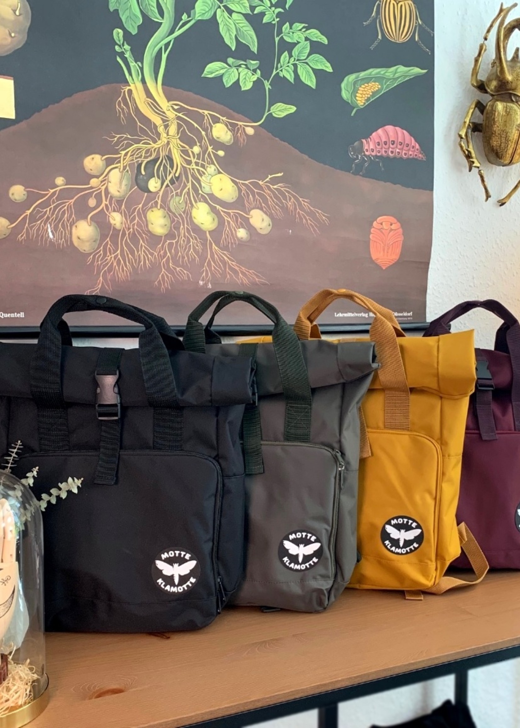 Urban Daypack Rolled-Top -burgunder