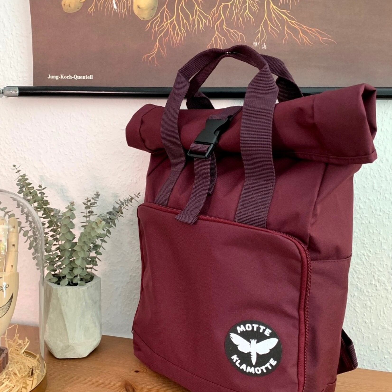 Urban Daypack Rolled-Top -burgundy