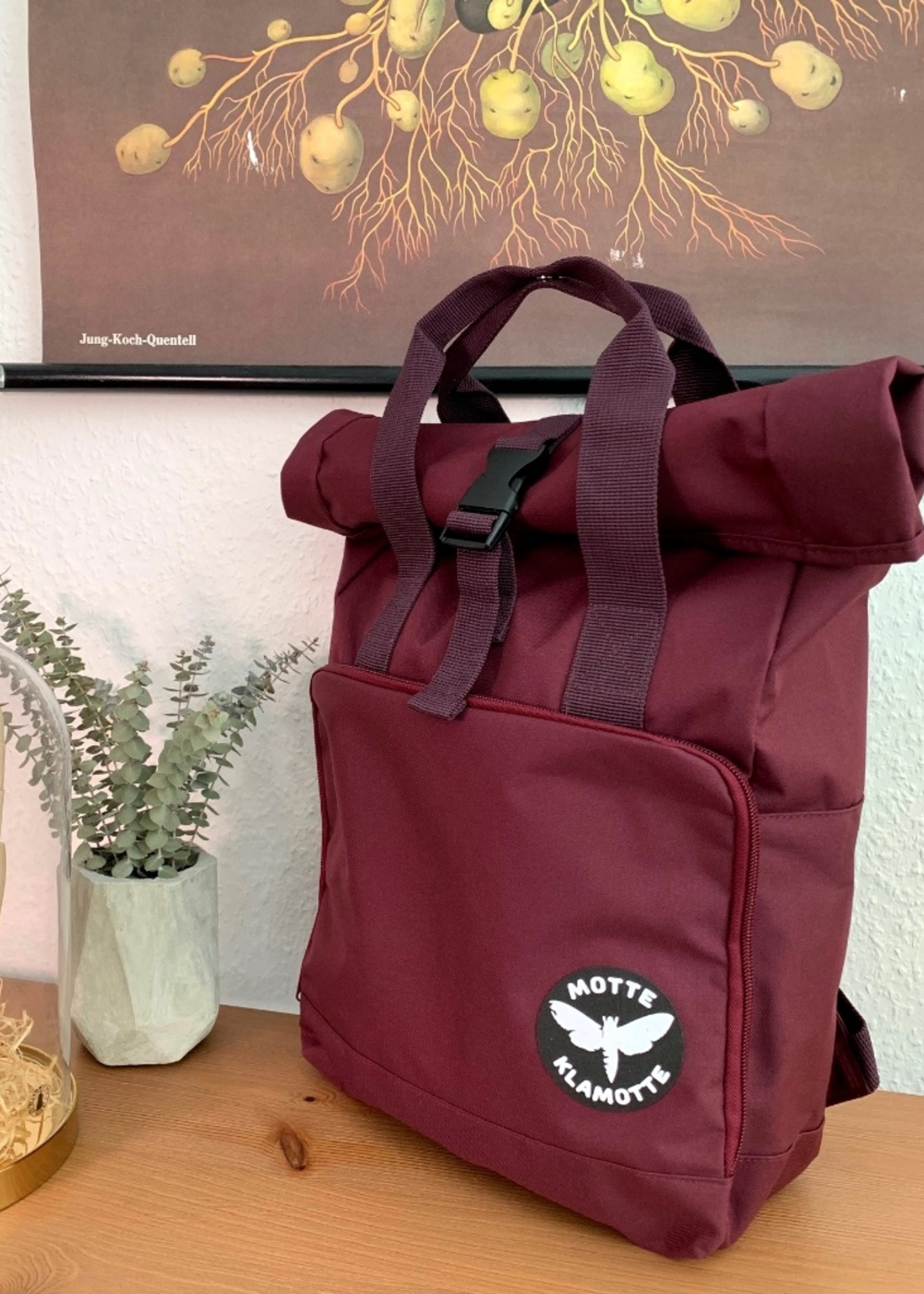 Urban Daypack Rolled-Top -burgunder