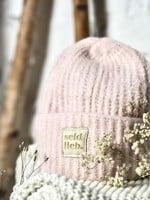 "seid lieb" Plüsch-Beanie rosa