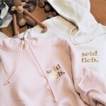 "Seid Lieb" Hoodie - pastellrosa
