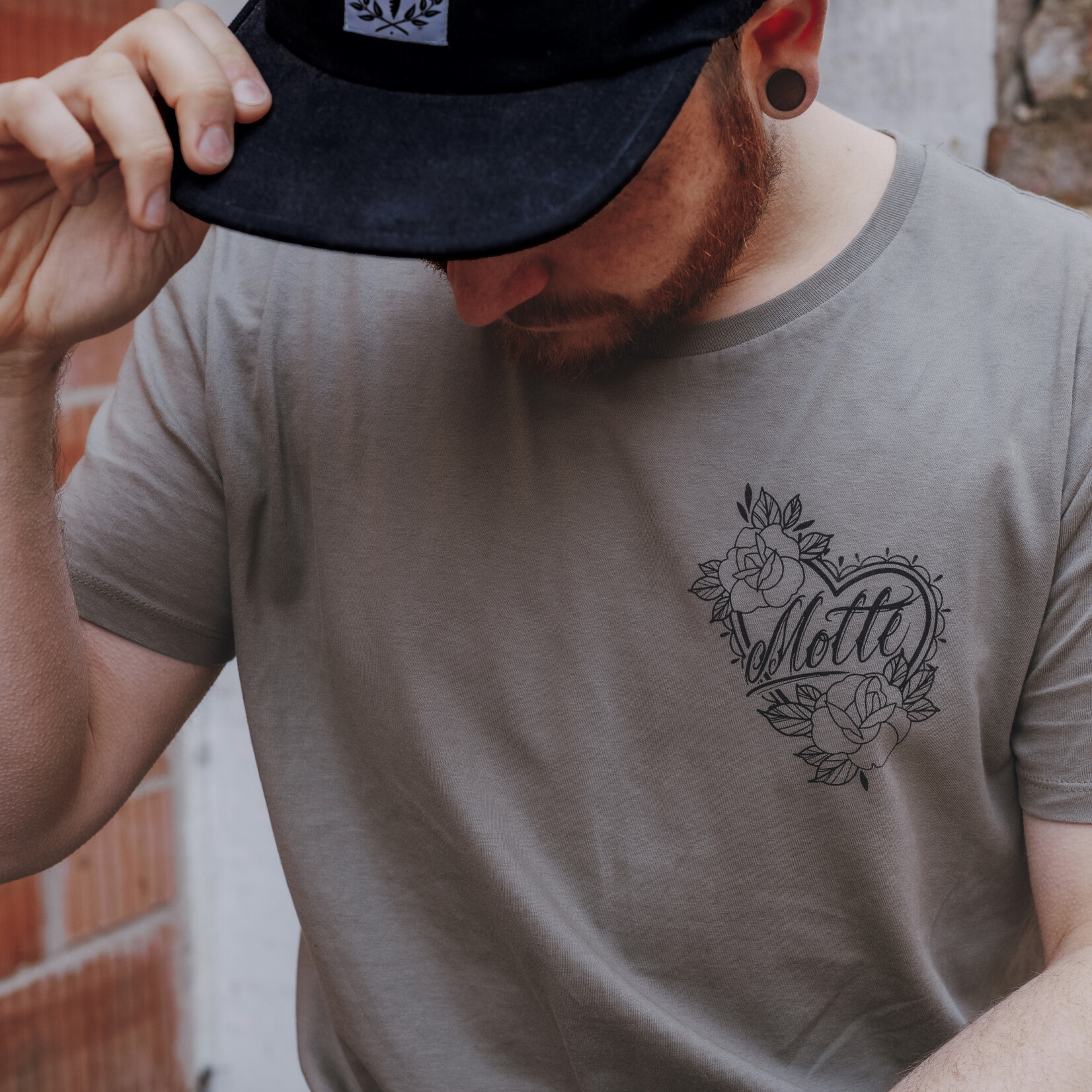 Motte Traditional Heart Shirt -olive