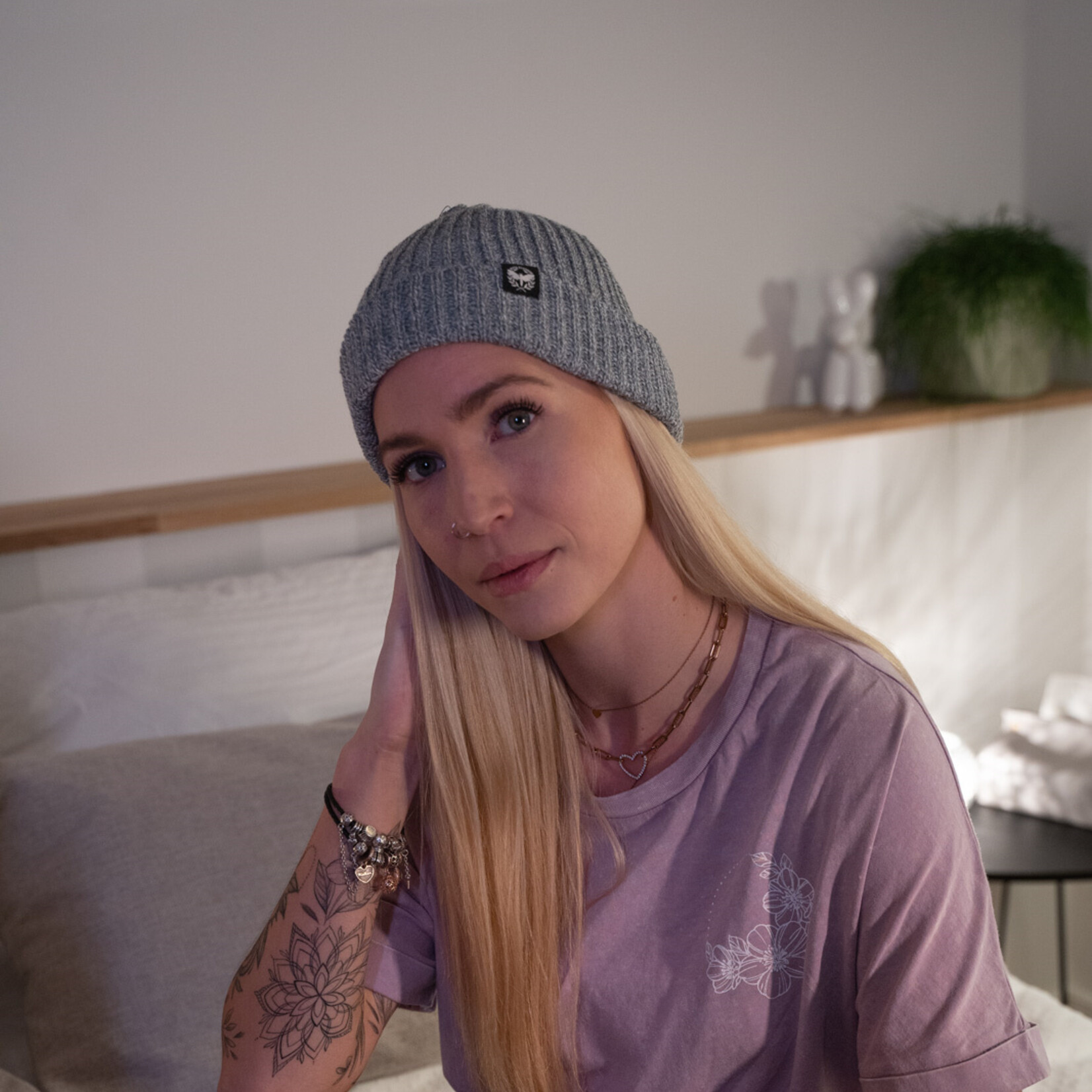 Motte Beanie grau Sailor style