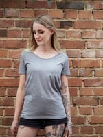 Basic Shirt grau -open neck