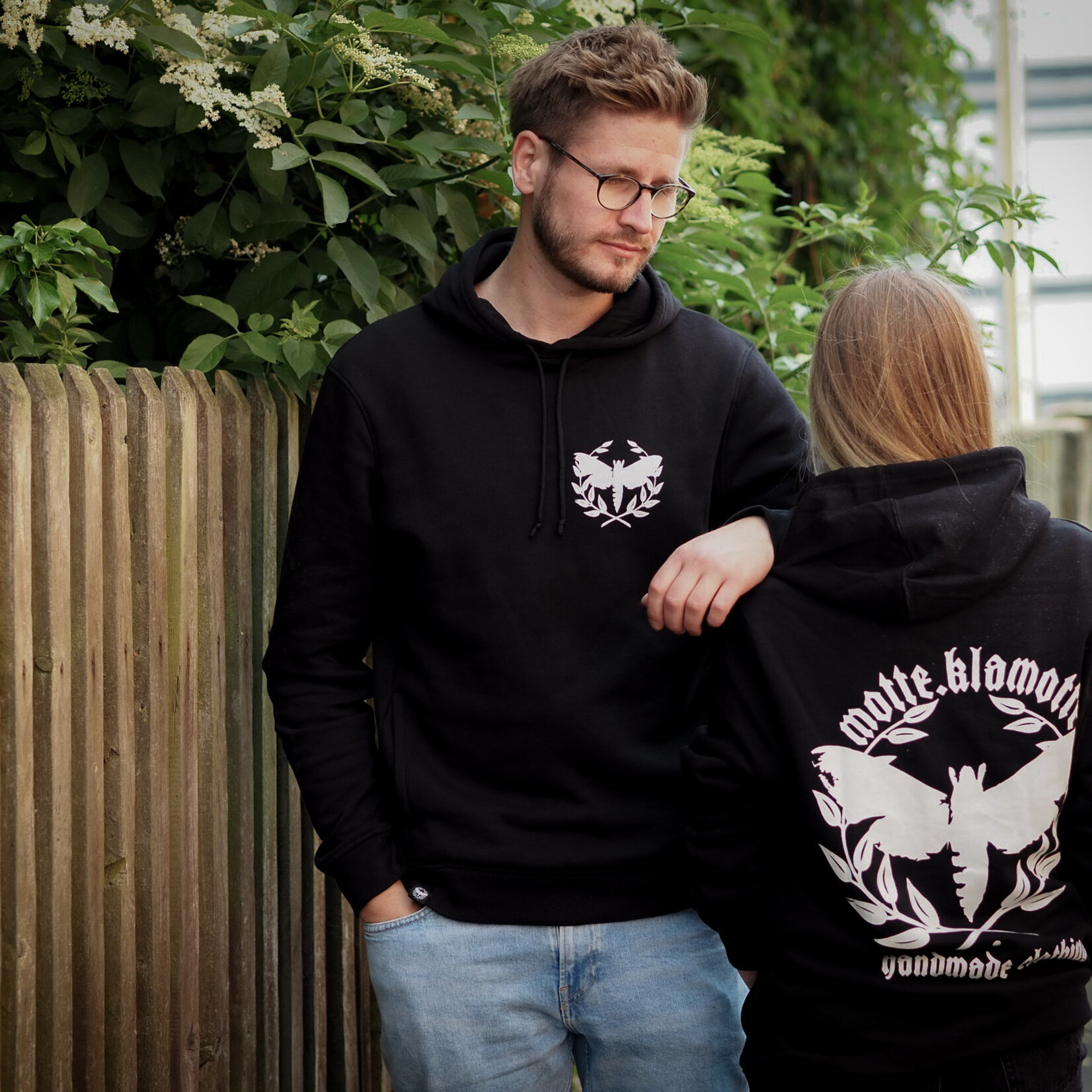 Motte Logo Hoodie - schwarz