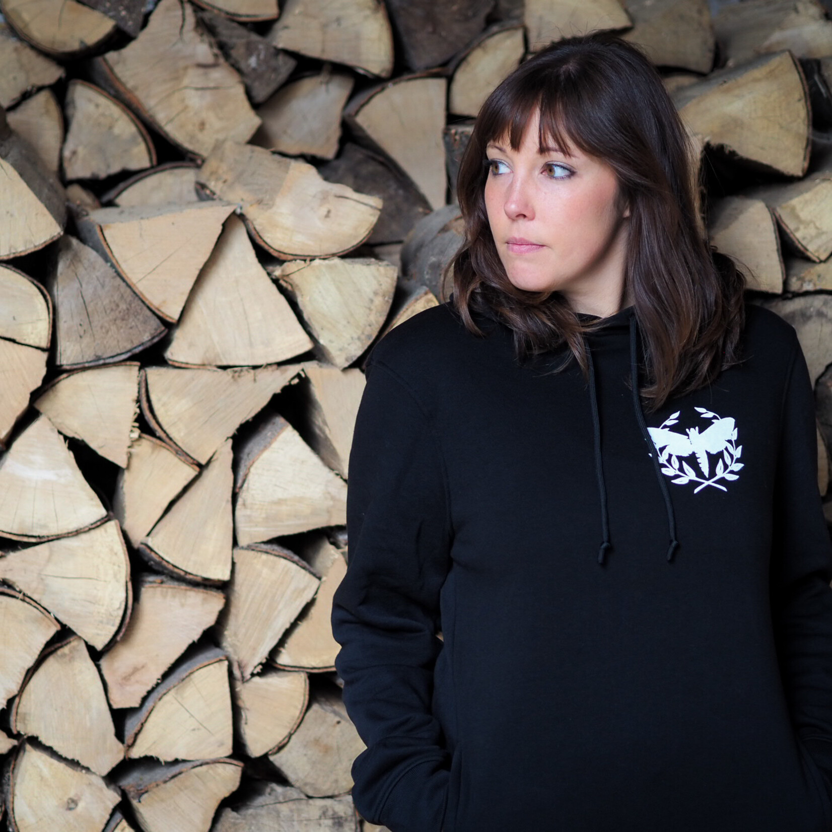 Motte Logo Hoodie - schwarz