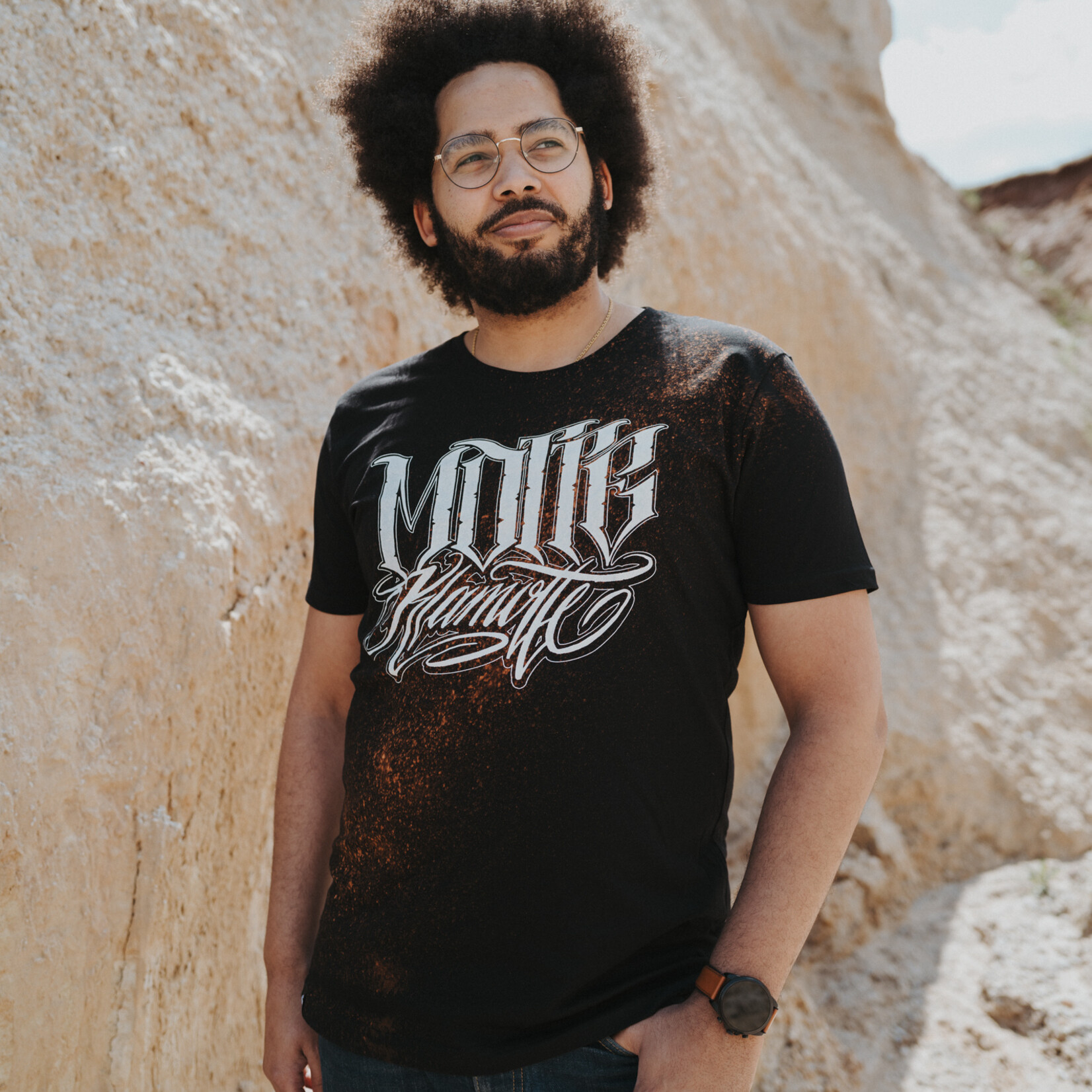 Motte Lettering Shirt -splash