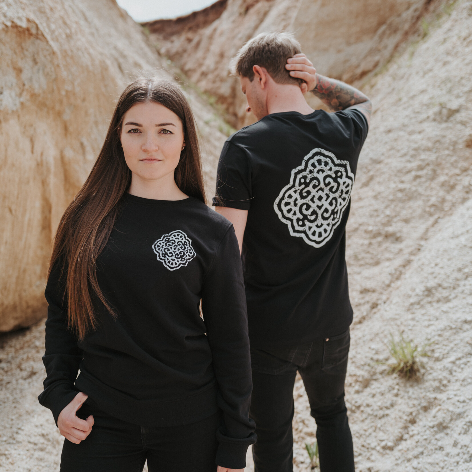 Ornamental Sweater -schwarz