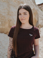 Lettering Shirt -waisted burgundy