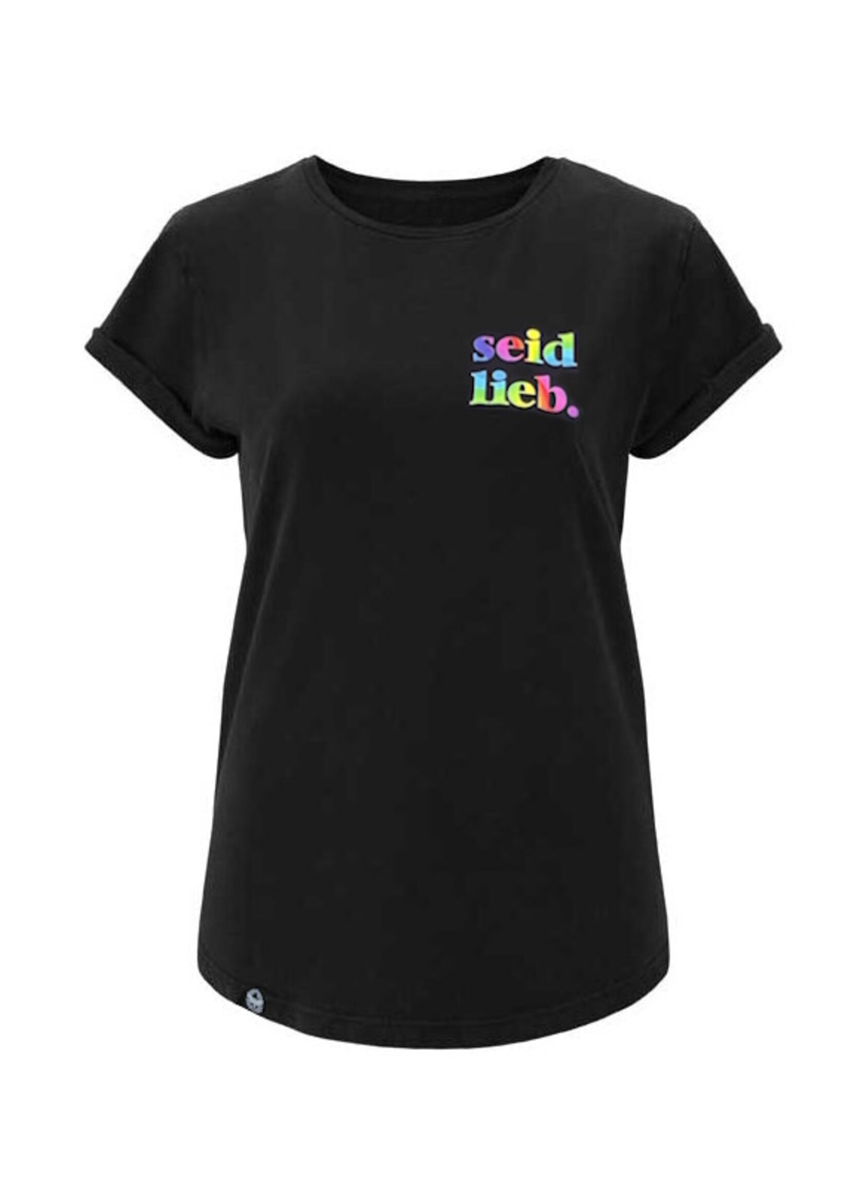 seid lieb.  Cooperationshirt -waisted, T-Shirt-black