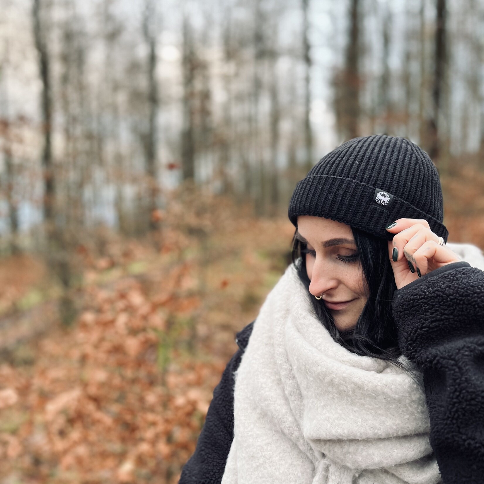 Motte Harbour Beanie - schwarz