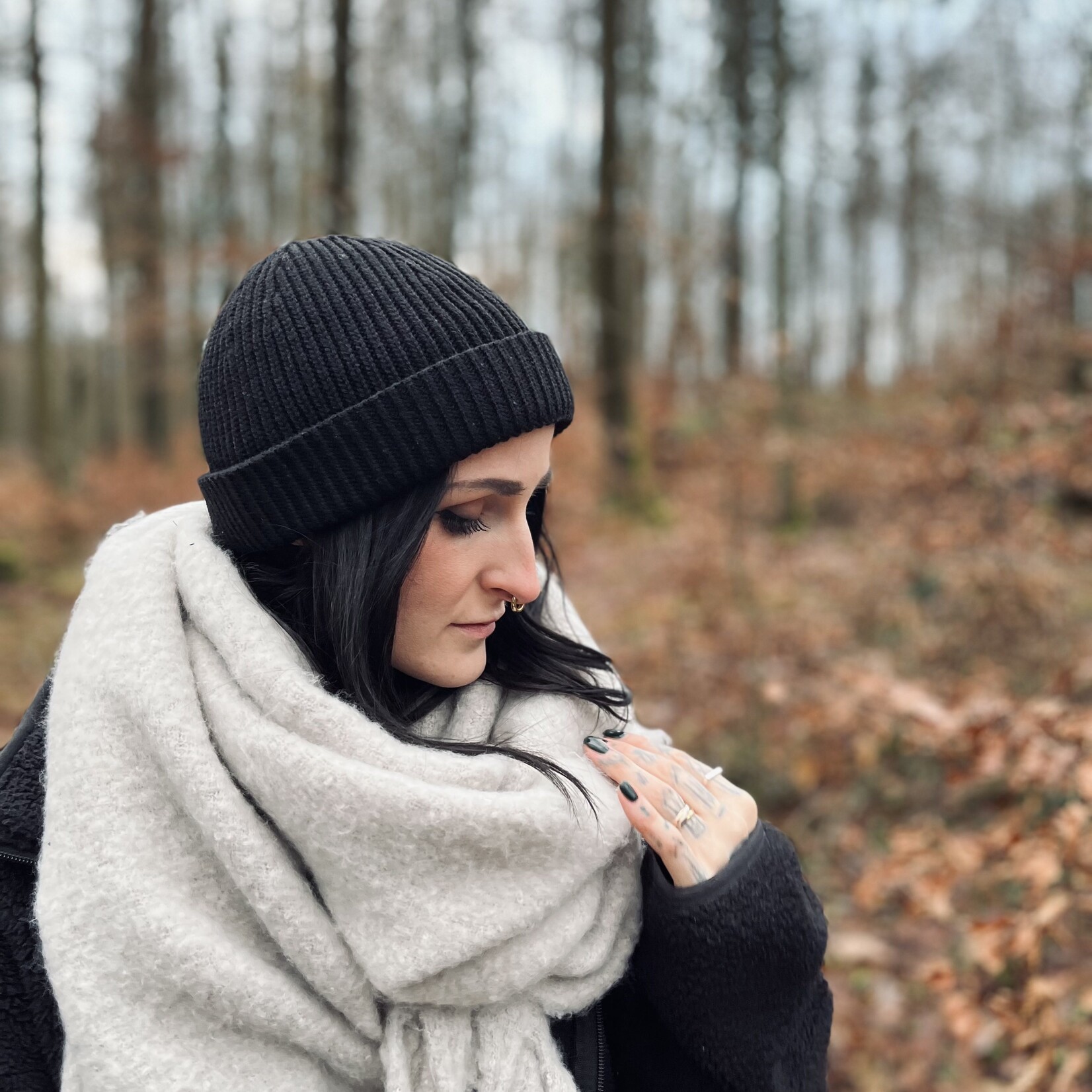 Motte Harbour Beanie - schwarz