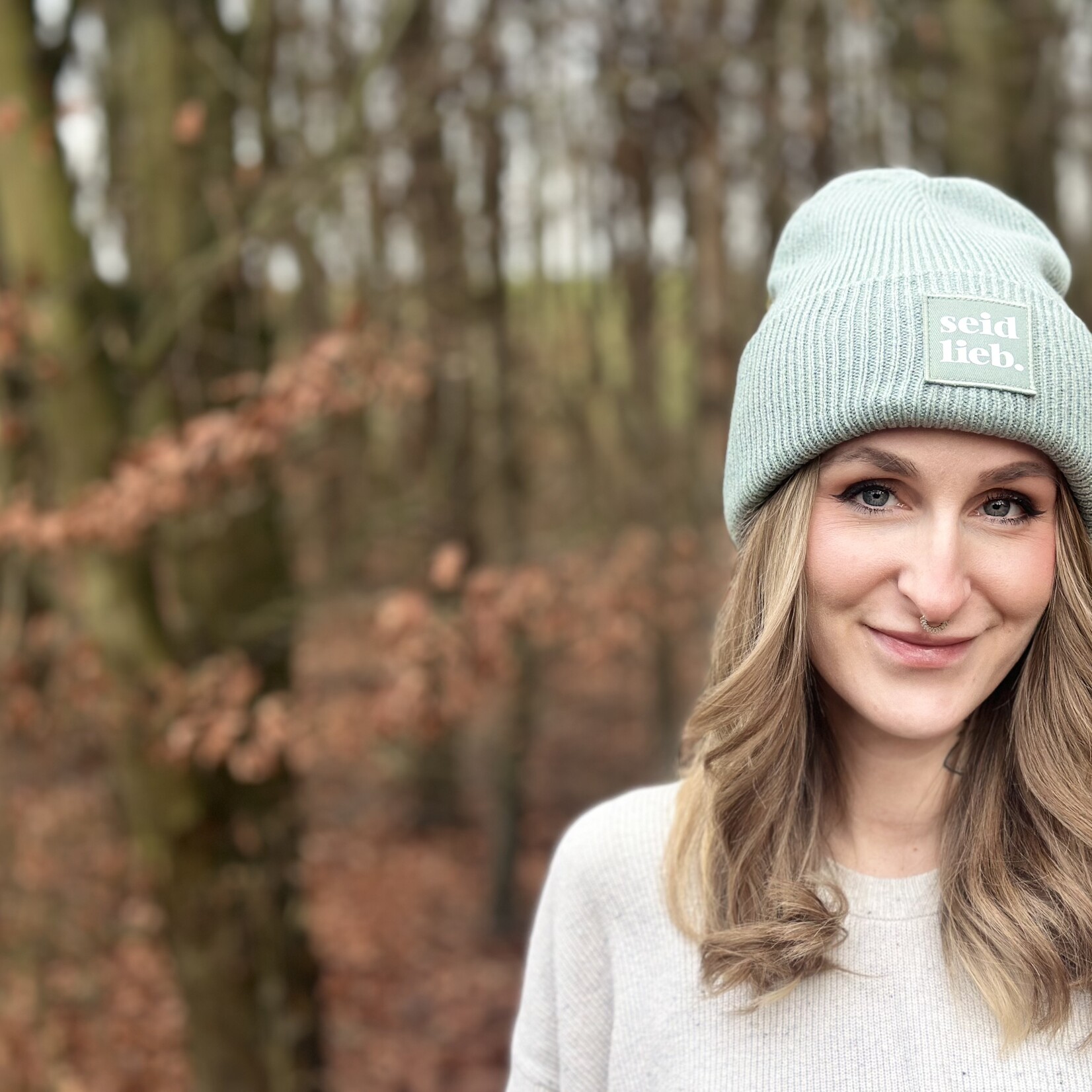 Seid Lieb Recycled Oversize Beanie -dusty green