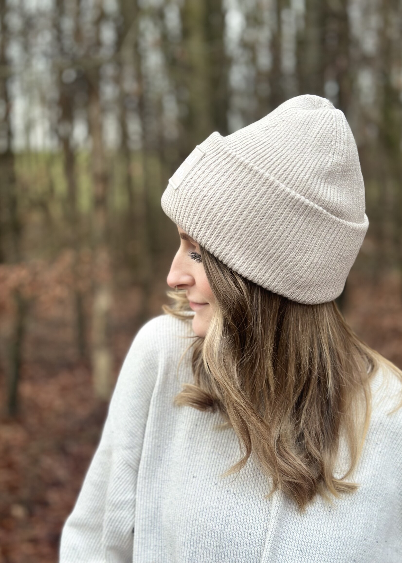 Seid Lieb Recycled Oversize Beanie -beige