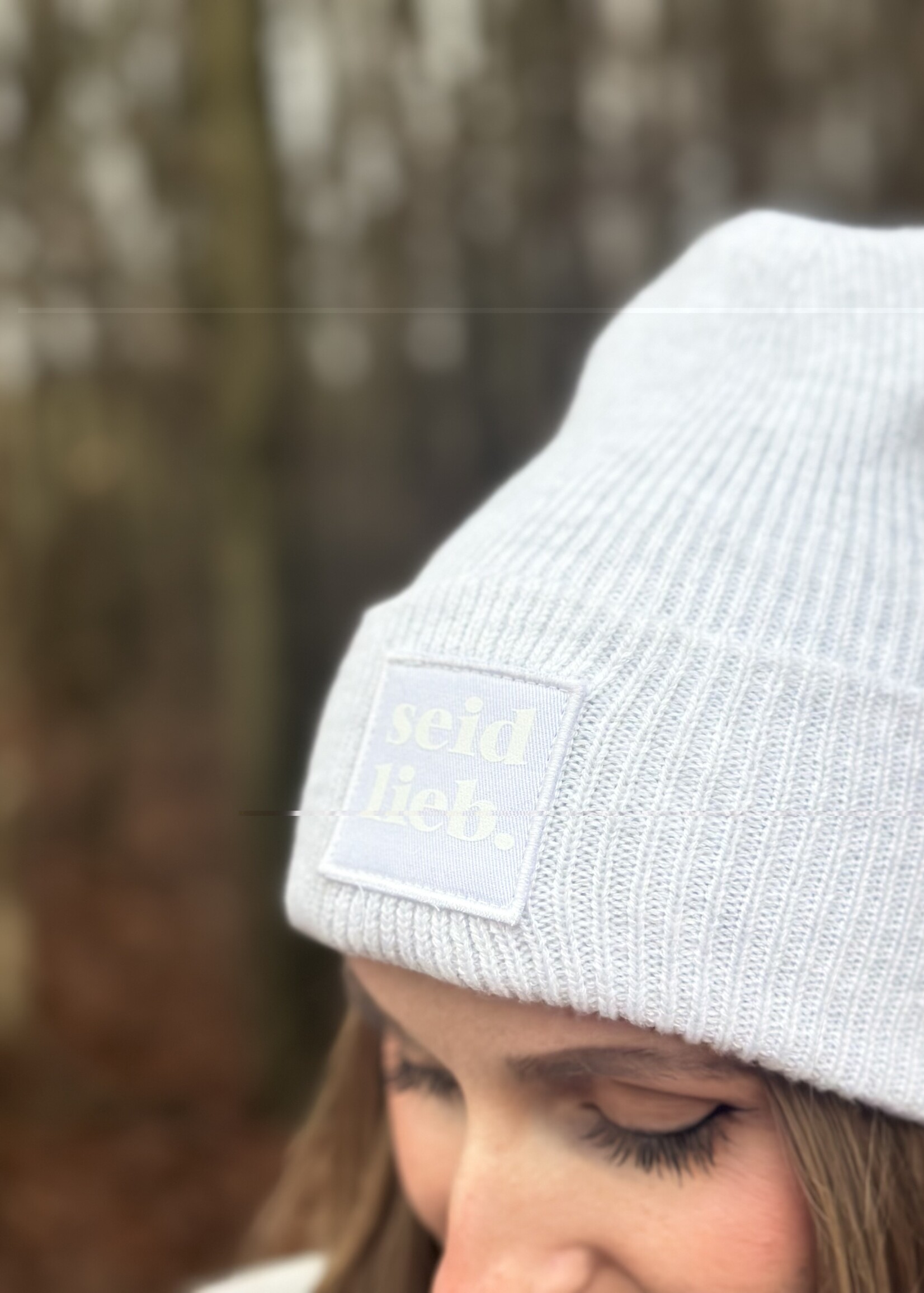 SEID LIEB recycled oversized Beanie - off-white