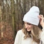 Seid Lieb recycled oversized Beanie -white