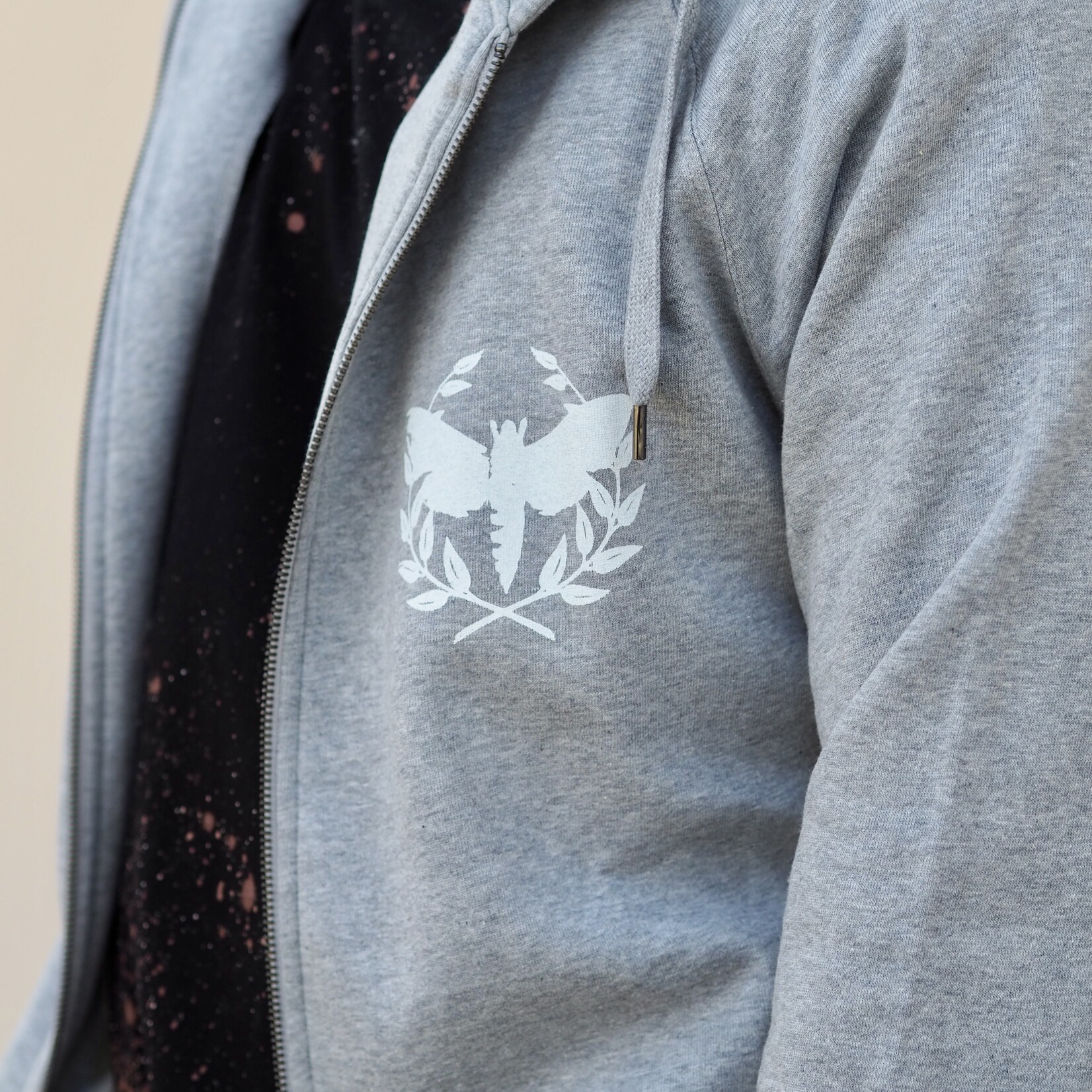 Motte Logo Zipper grau