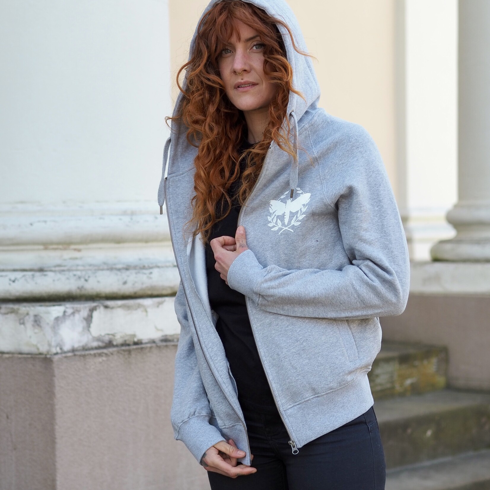 Motte Logo Zipper grau