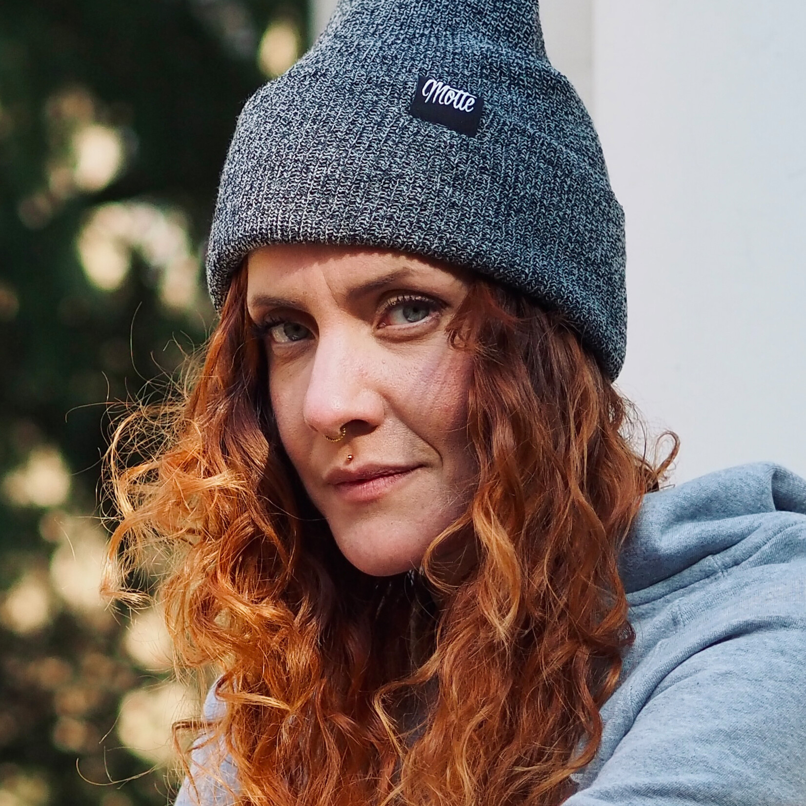 Motte – Beanie gray Melange Knit