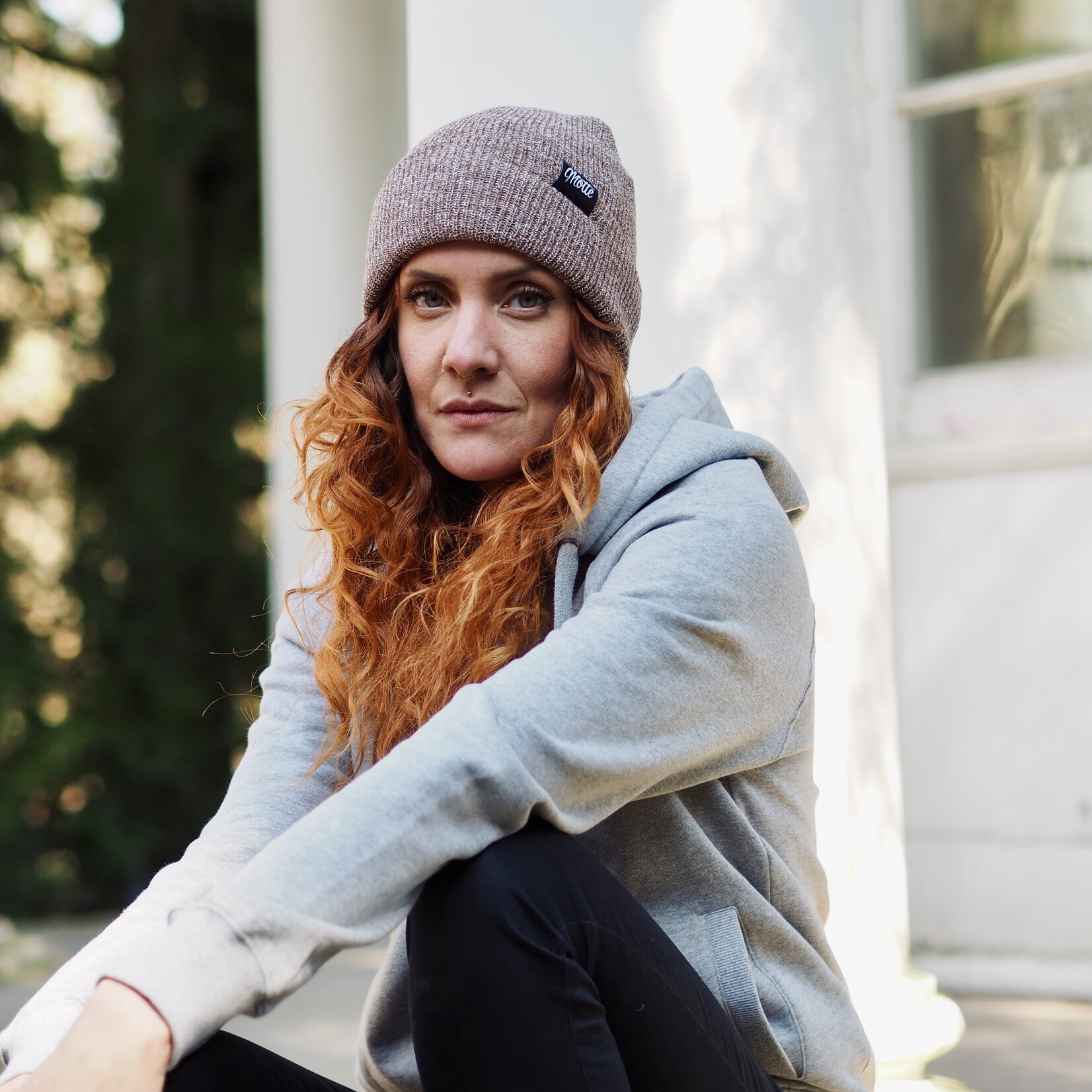 Motte – Beanie beige Melange Knit