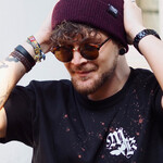 Motte – Beanie bordeaux Melange Knit