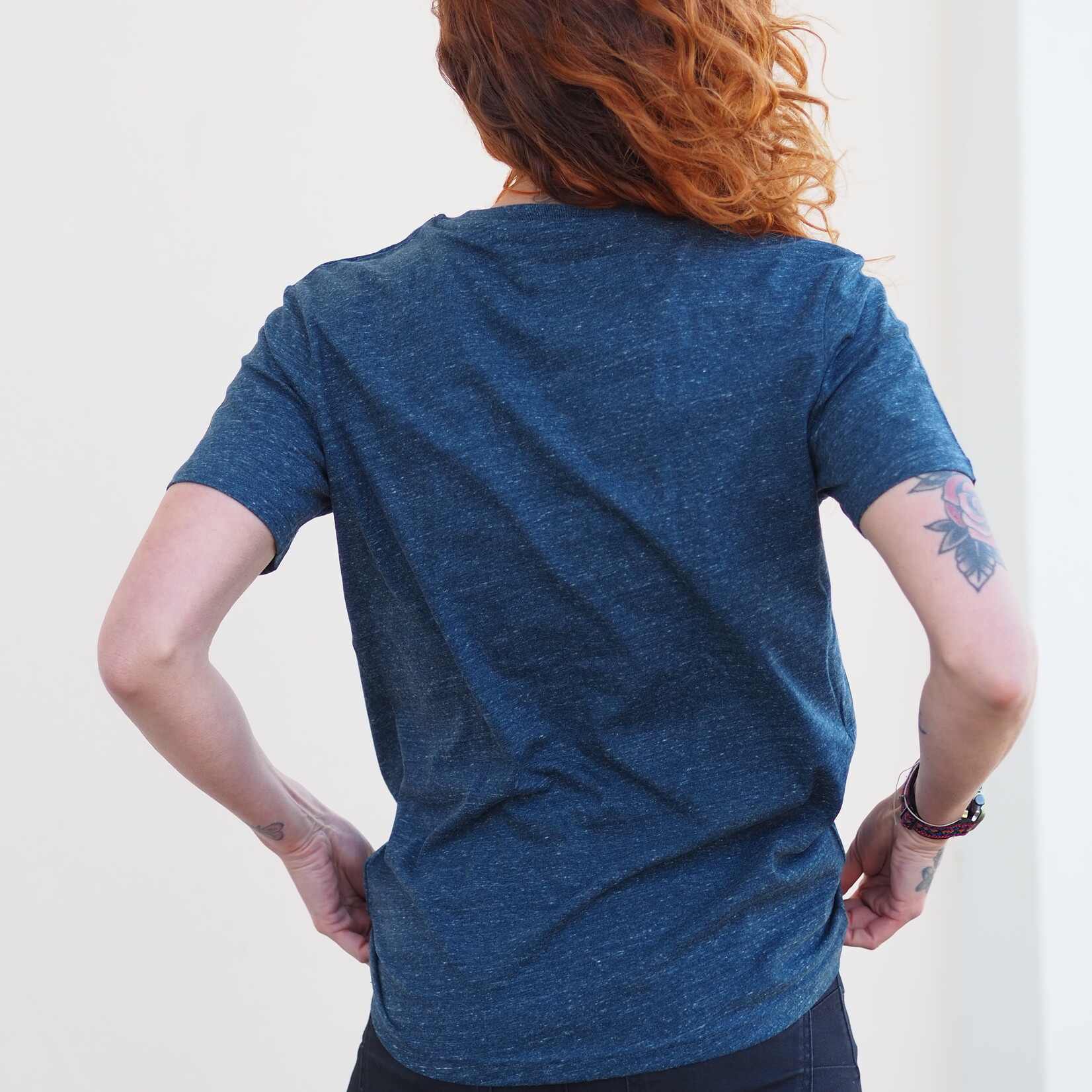 SOFT VALUES faires bio T-Shirt in navy meliert