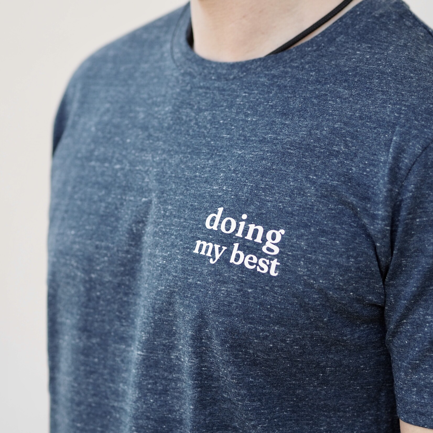 SOFT VALUES faires bio T-Shirt in navy meliert