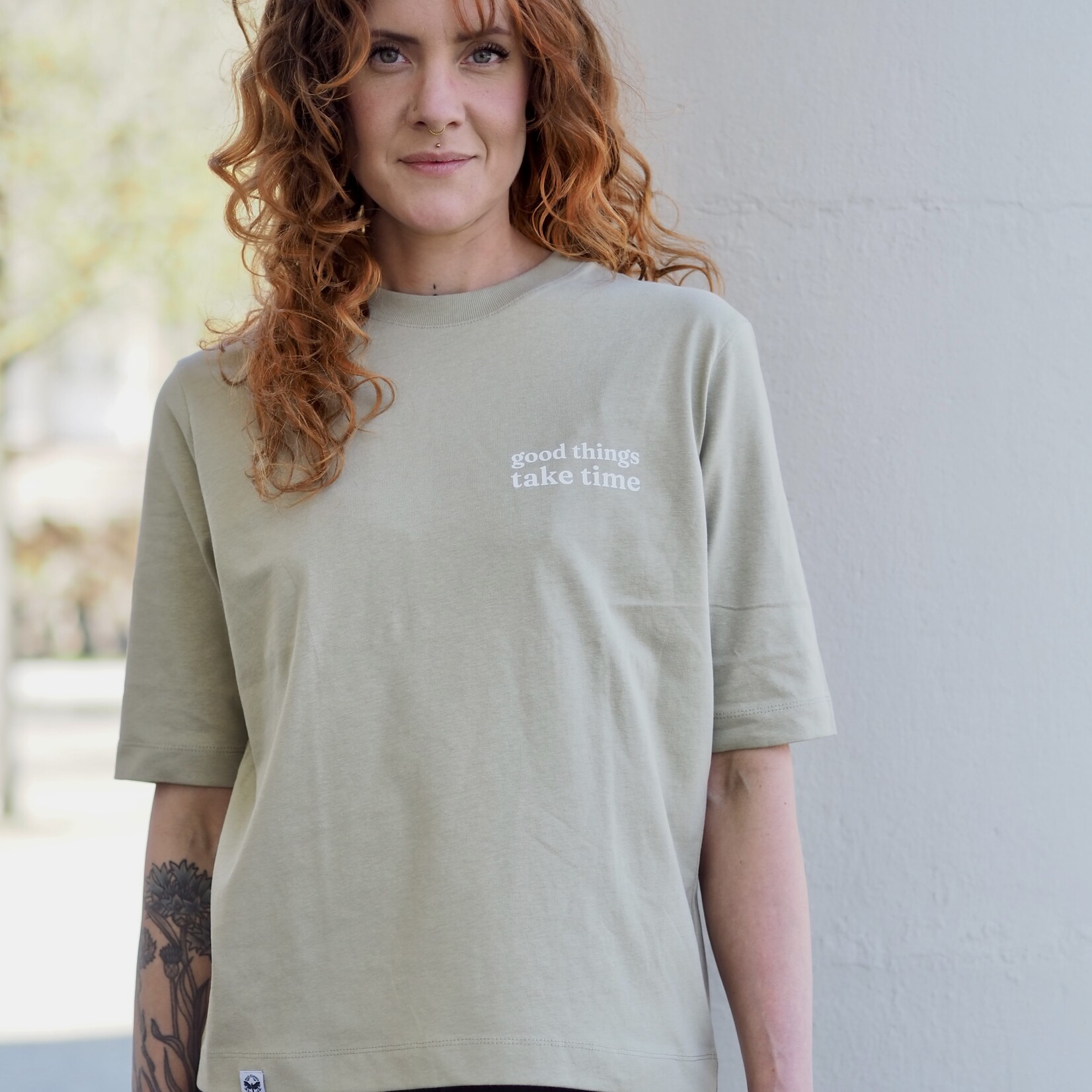 soft values T-Shirt cropped sage