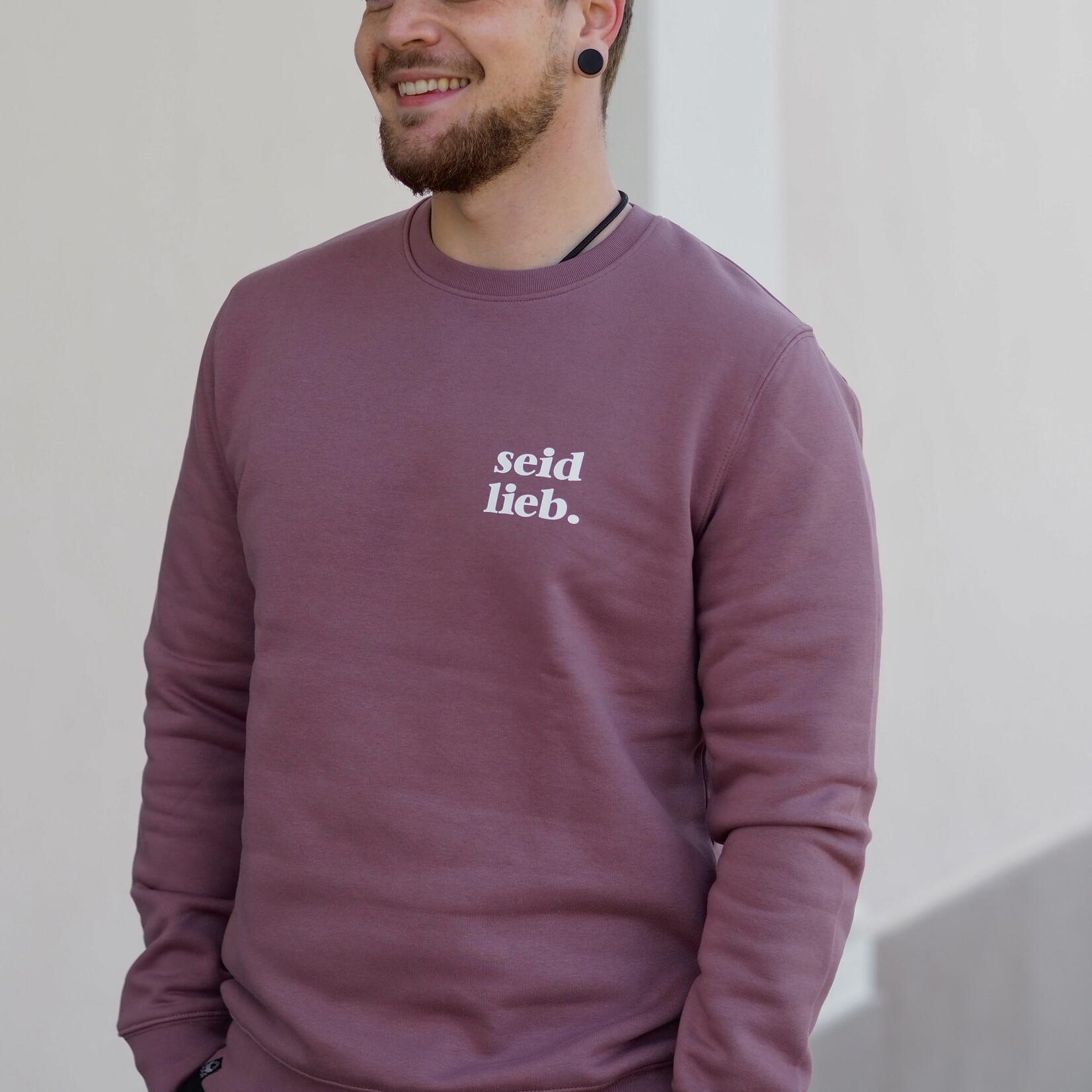 SOFT VALUES fairer bio Sweater aubergine