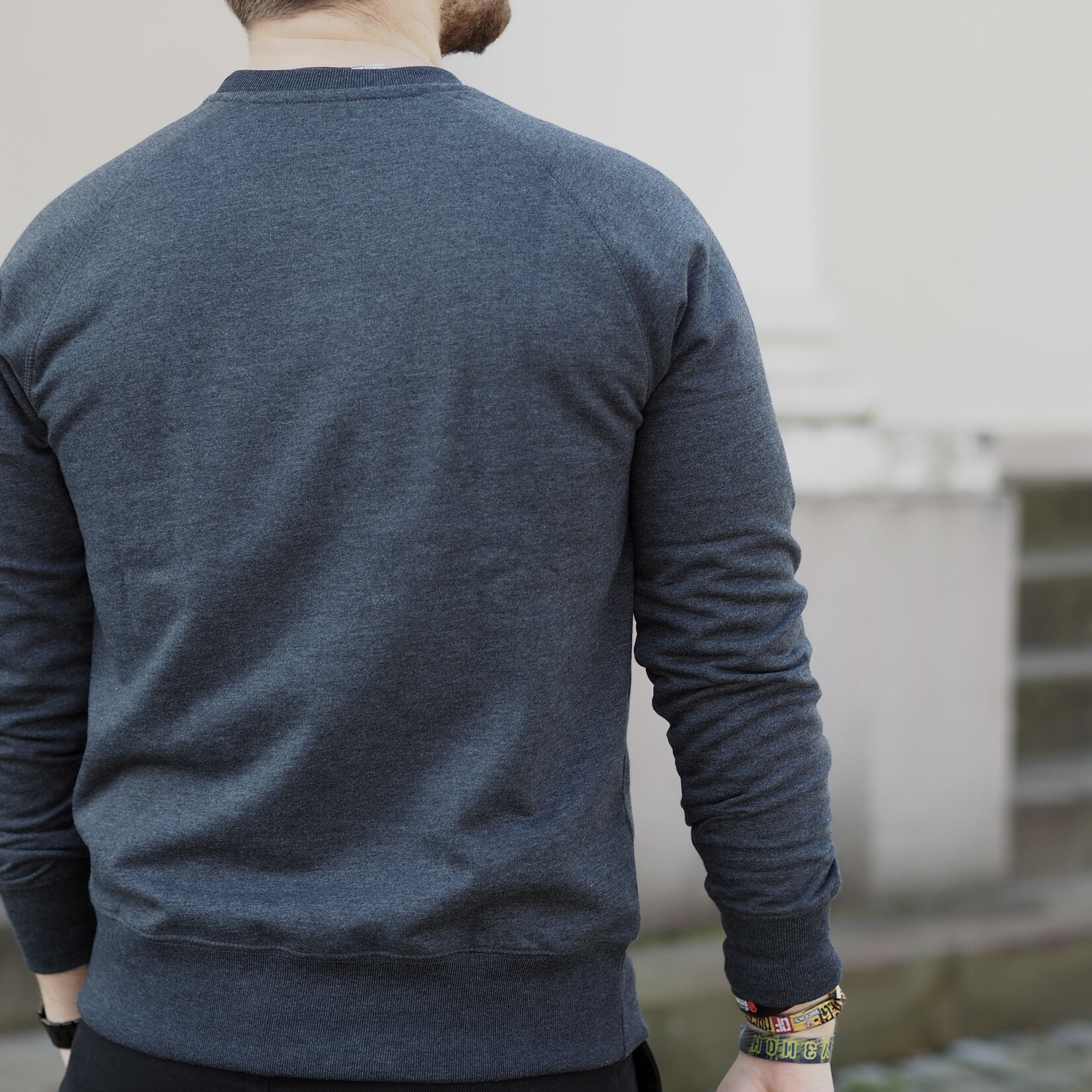 SOFT VALUES fairer bio Sweater in anthrazit meliert