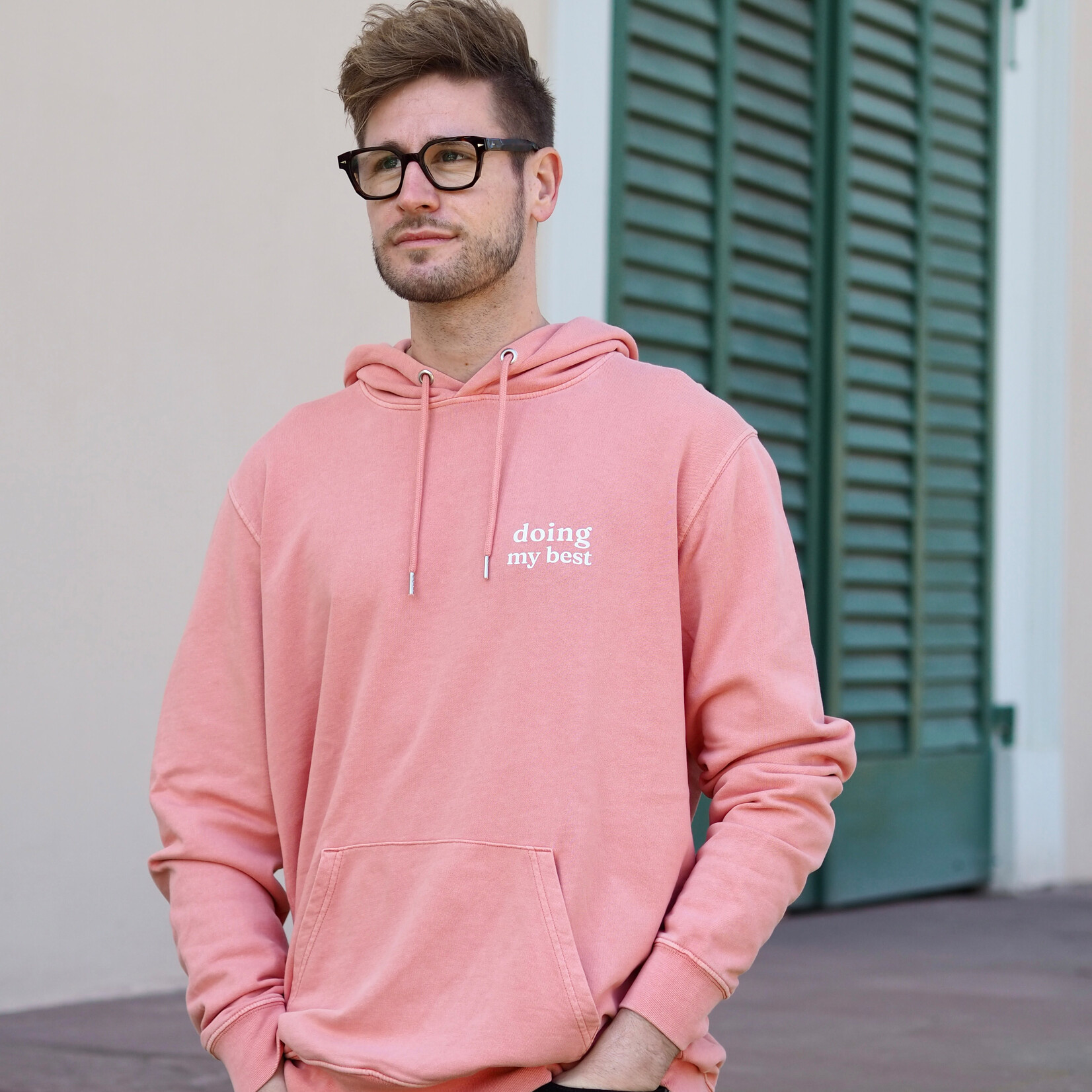 soft values Hoodie in used salmon