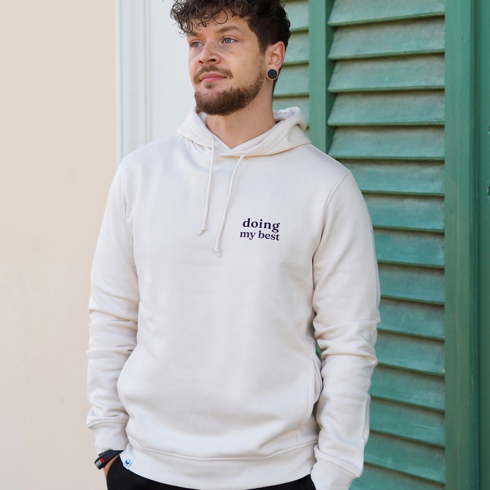 SOFT VALUES fairer bio Hoodie in beige