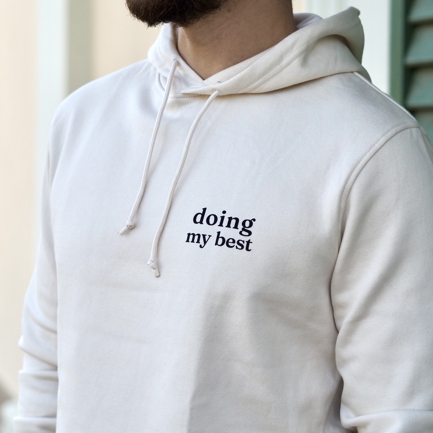 soft values Hoodie in beige