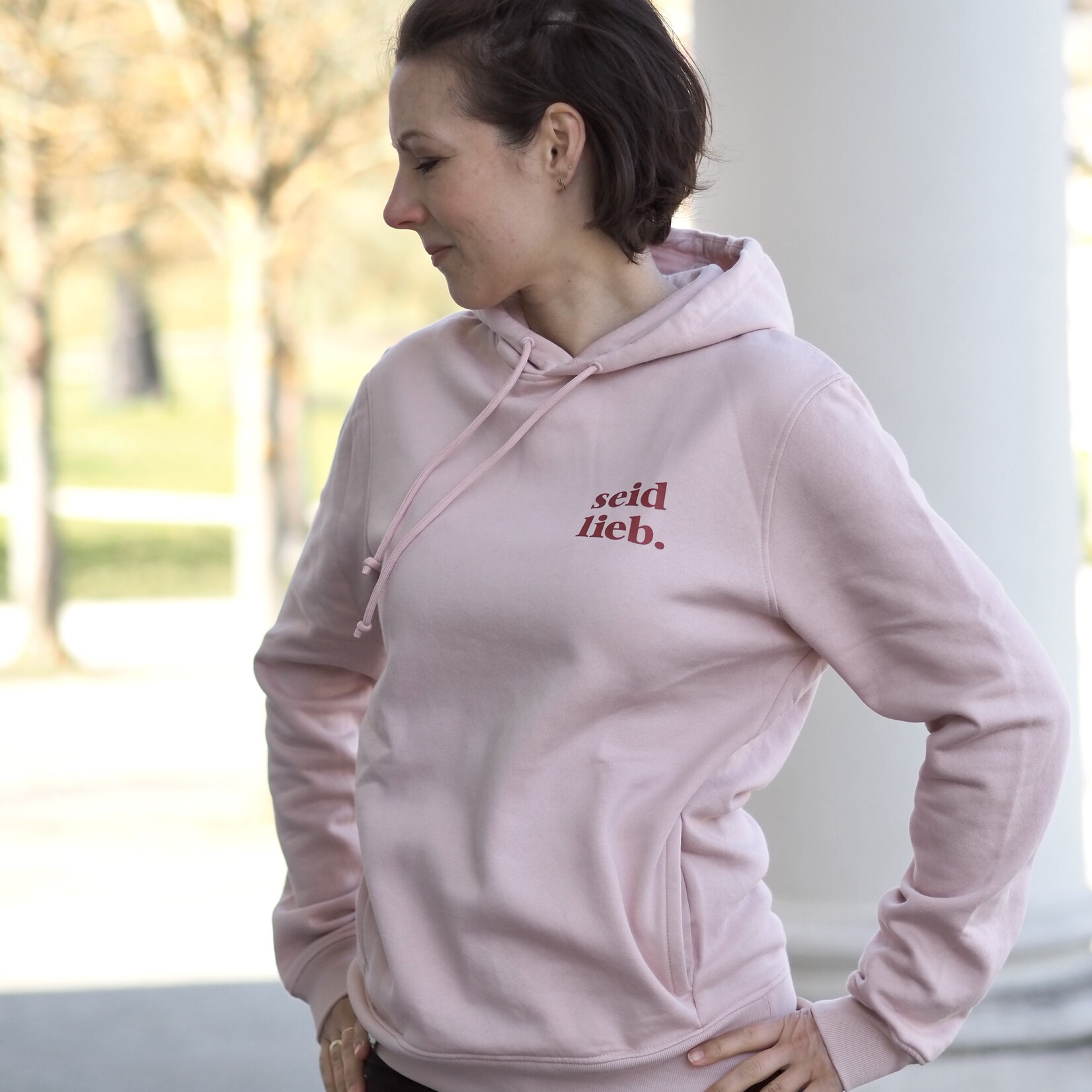 soft values Hoodie in rose