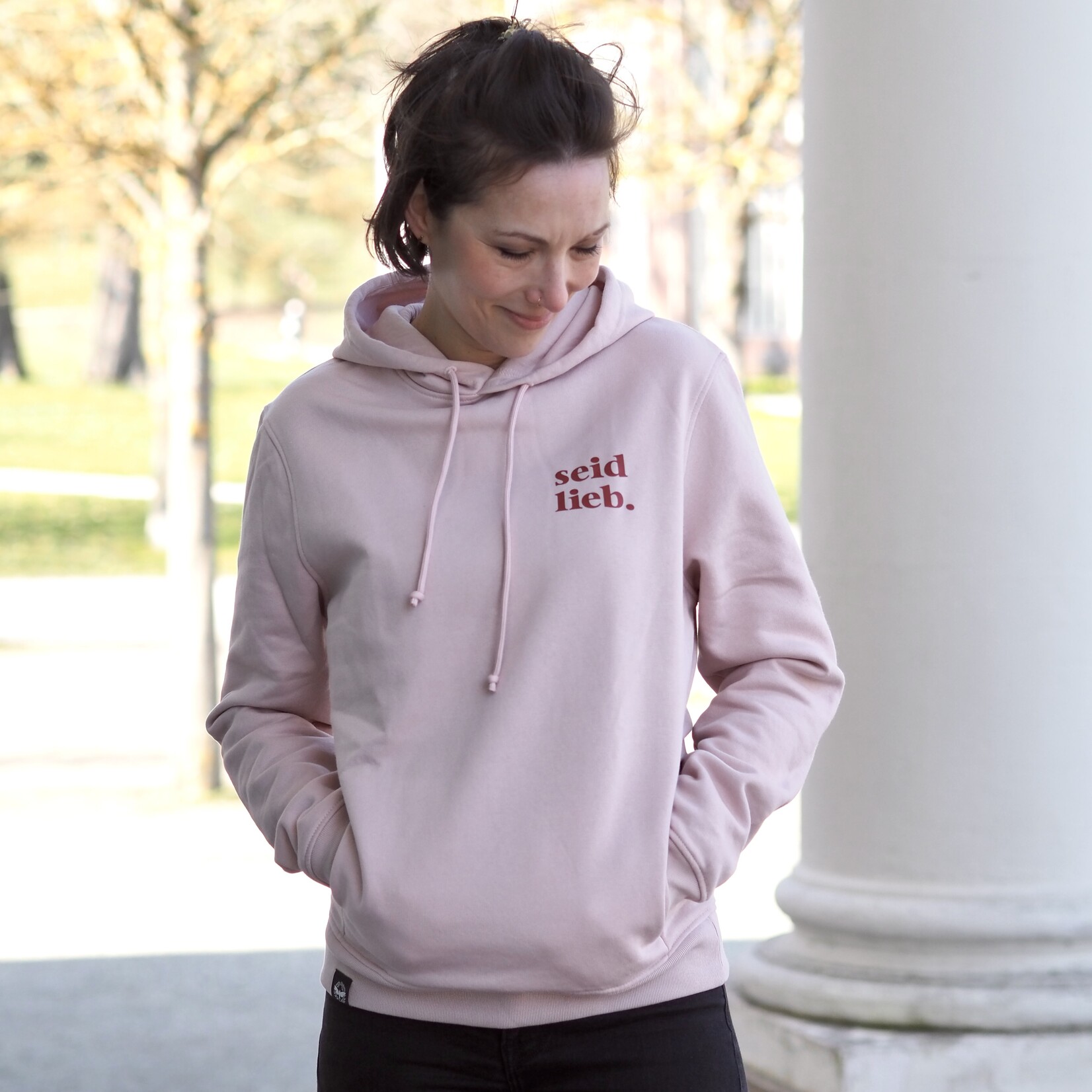 soft values Hoodie in rose