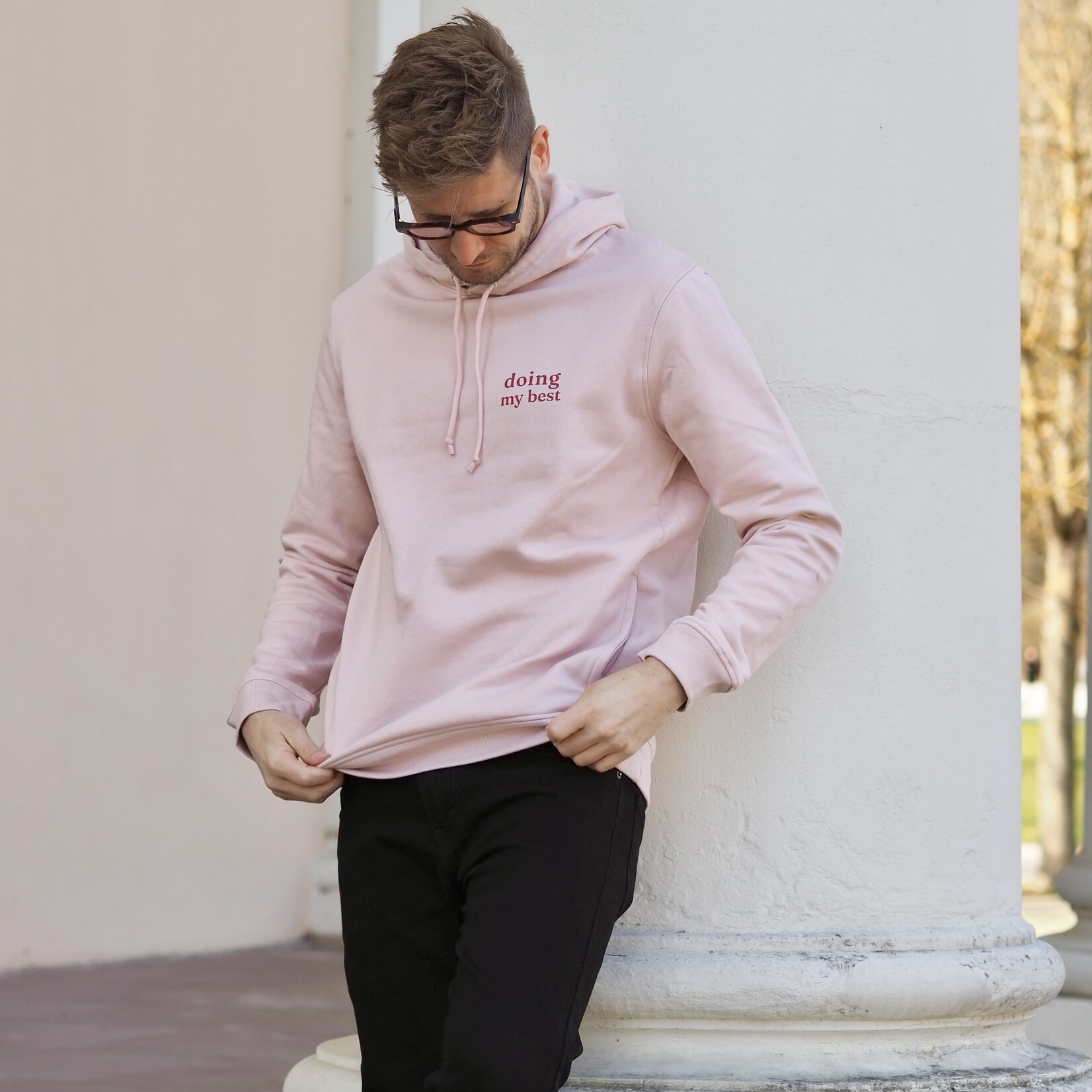 soft values Hoodie in rose