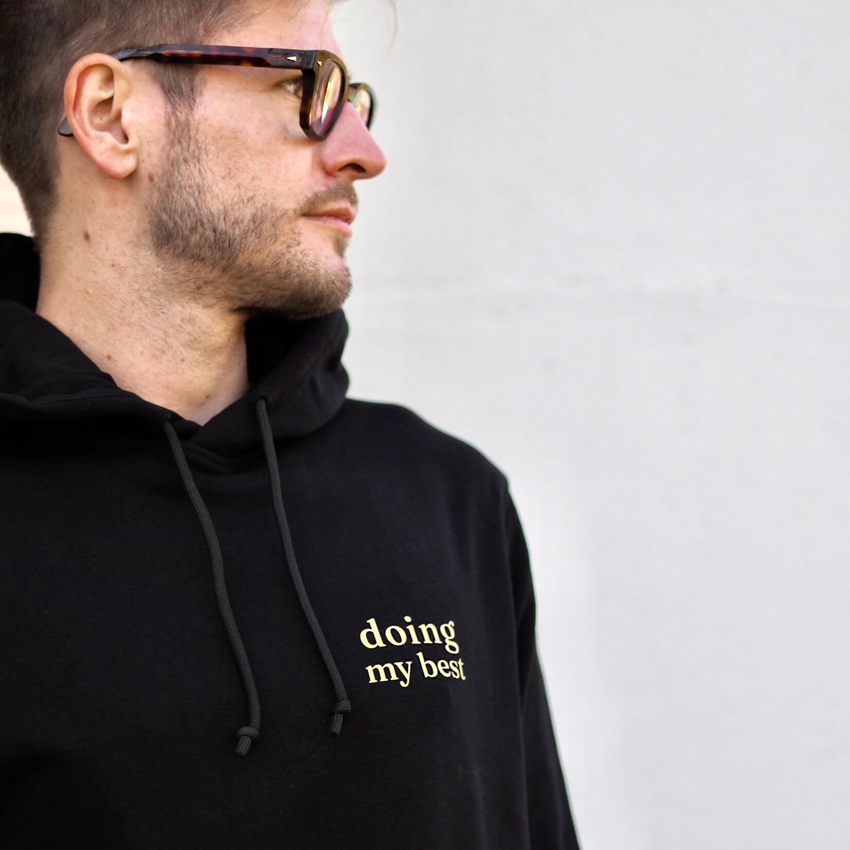 SOFT VALUES fairer bio Hoodie in schwarz