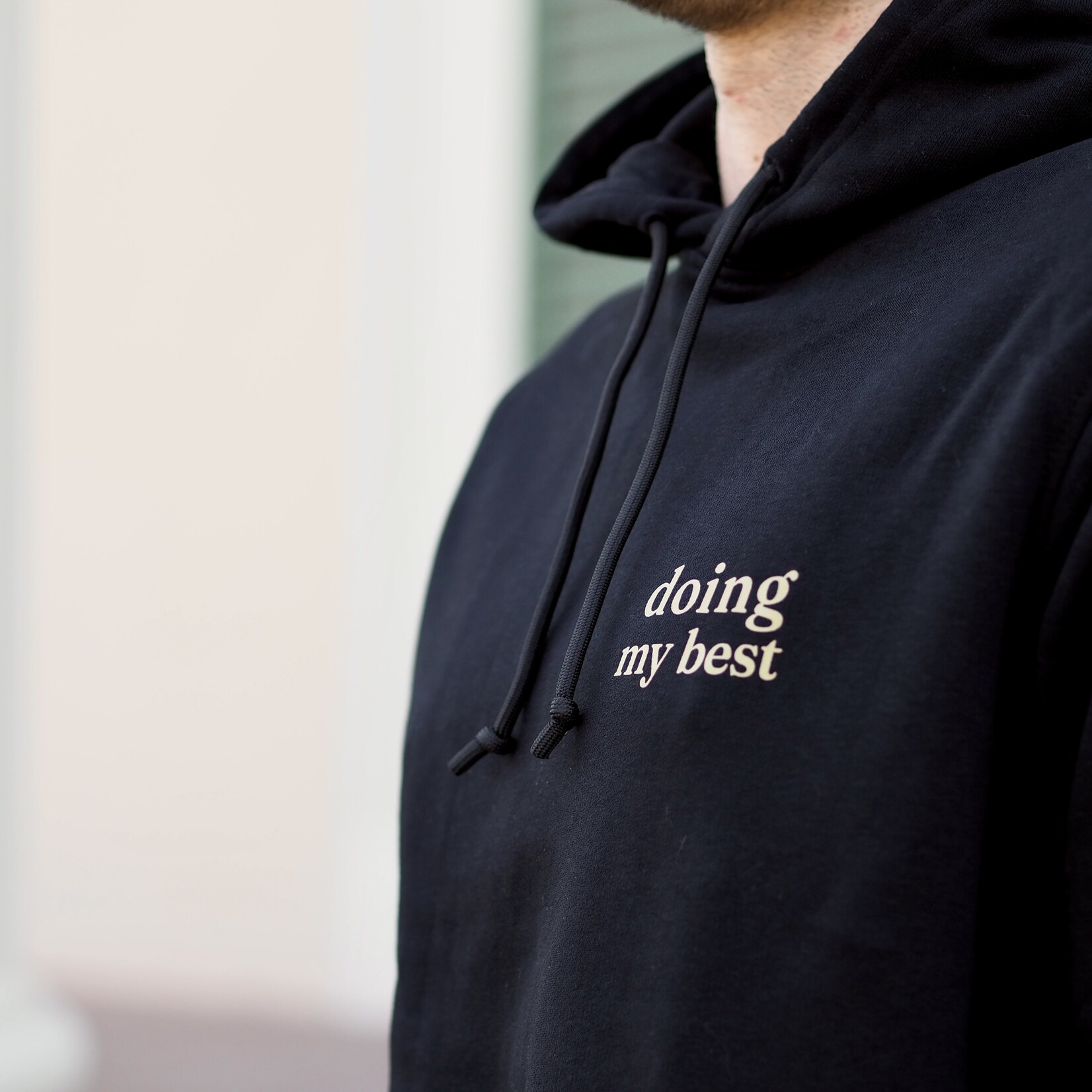 soft values Hoodie in black