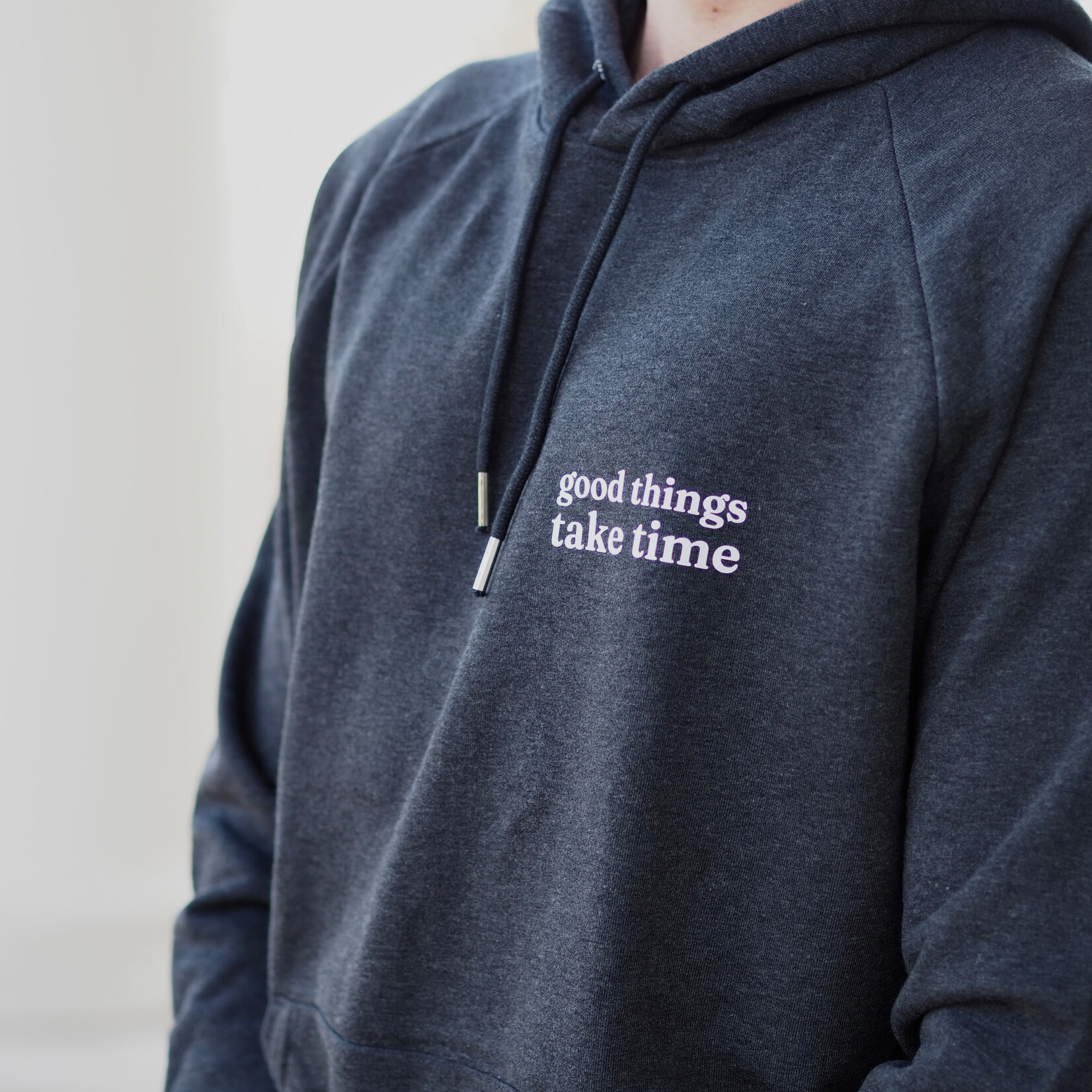 SOFT VALUES fairer bio Hoodie in anthrazit meliertem Farbton