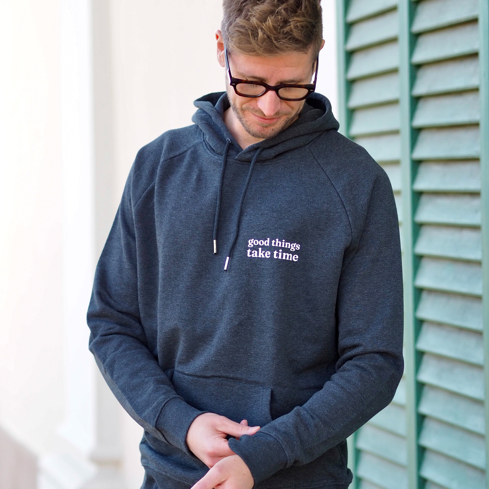 soft values Hoodie in anthrazid mottled