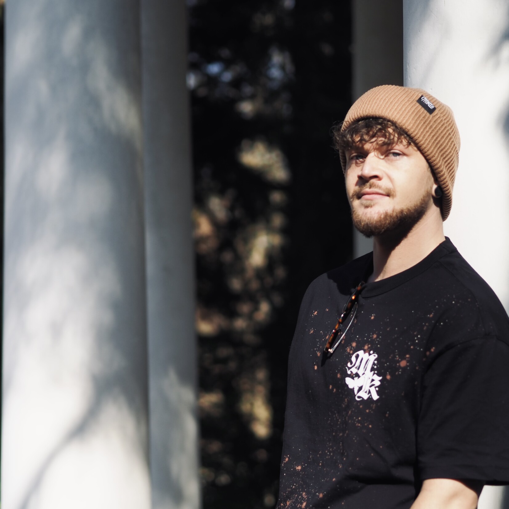 Recycled Oversize Beanie perfect fit  -brown